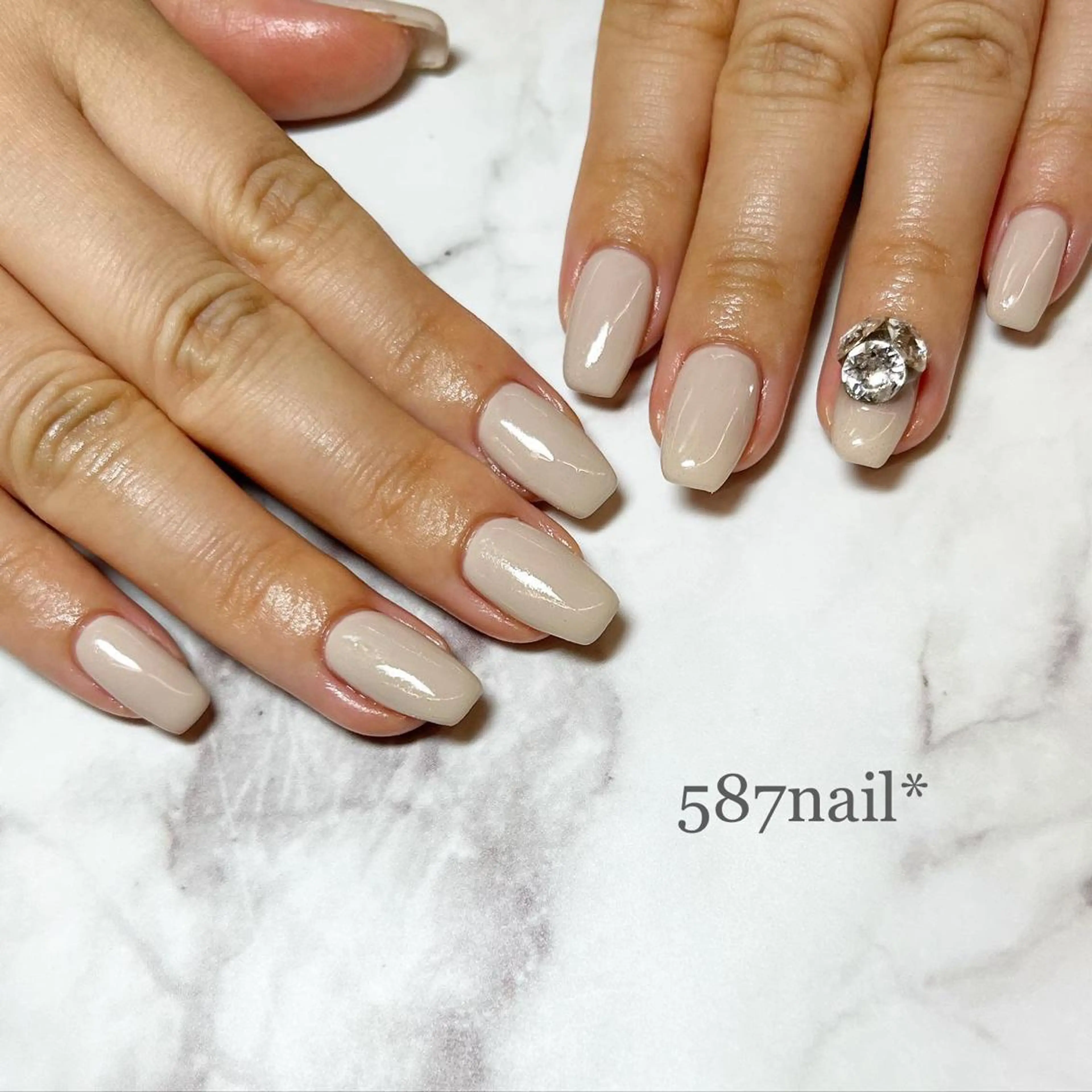 ネイル ワンカラーネイル 587nail *のネイルデザイン