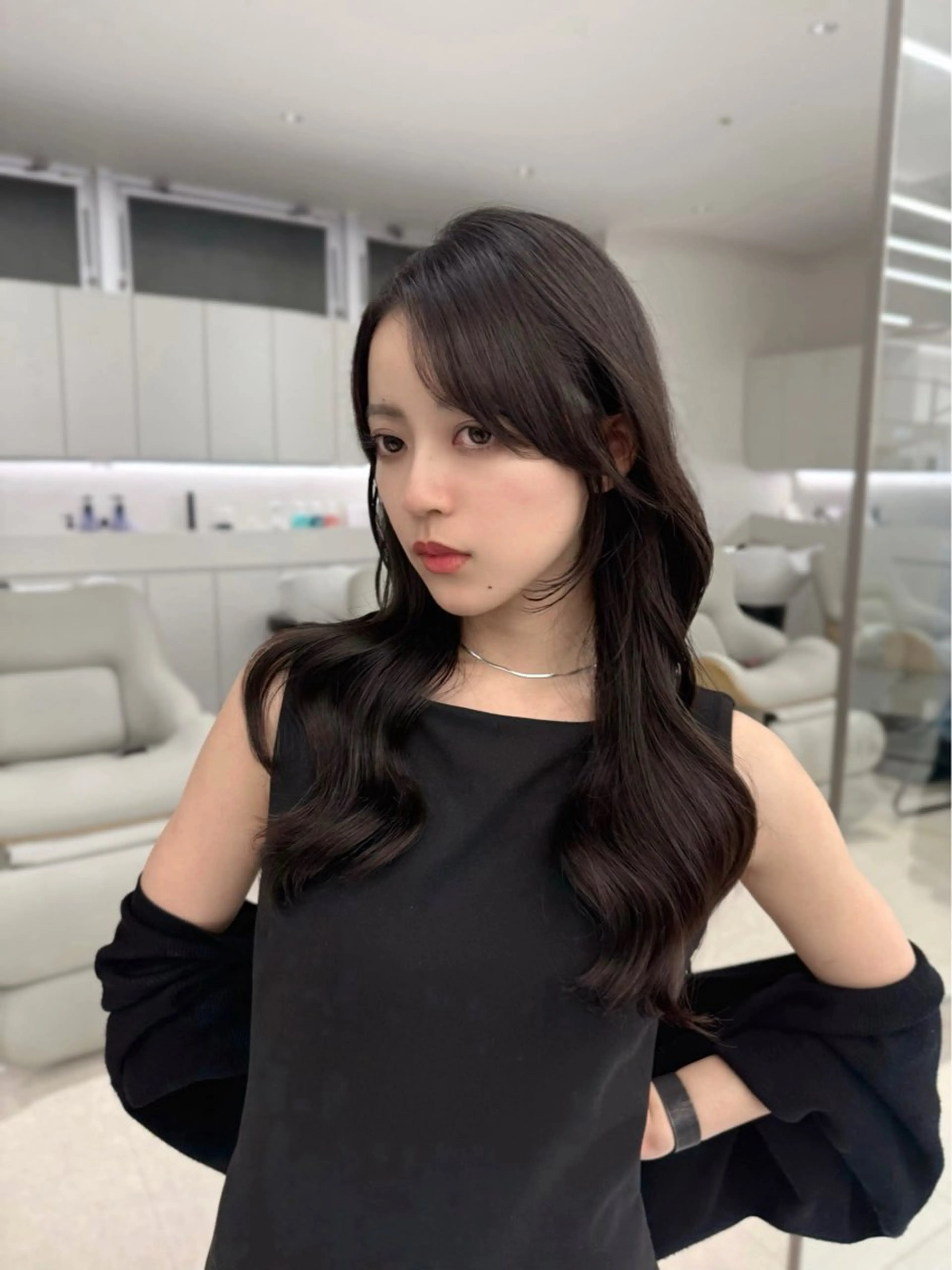 セミロング パーマ 韓国風パーマ/ヘア セット/店長みづきのヘアスタイル