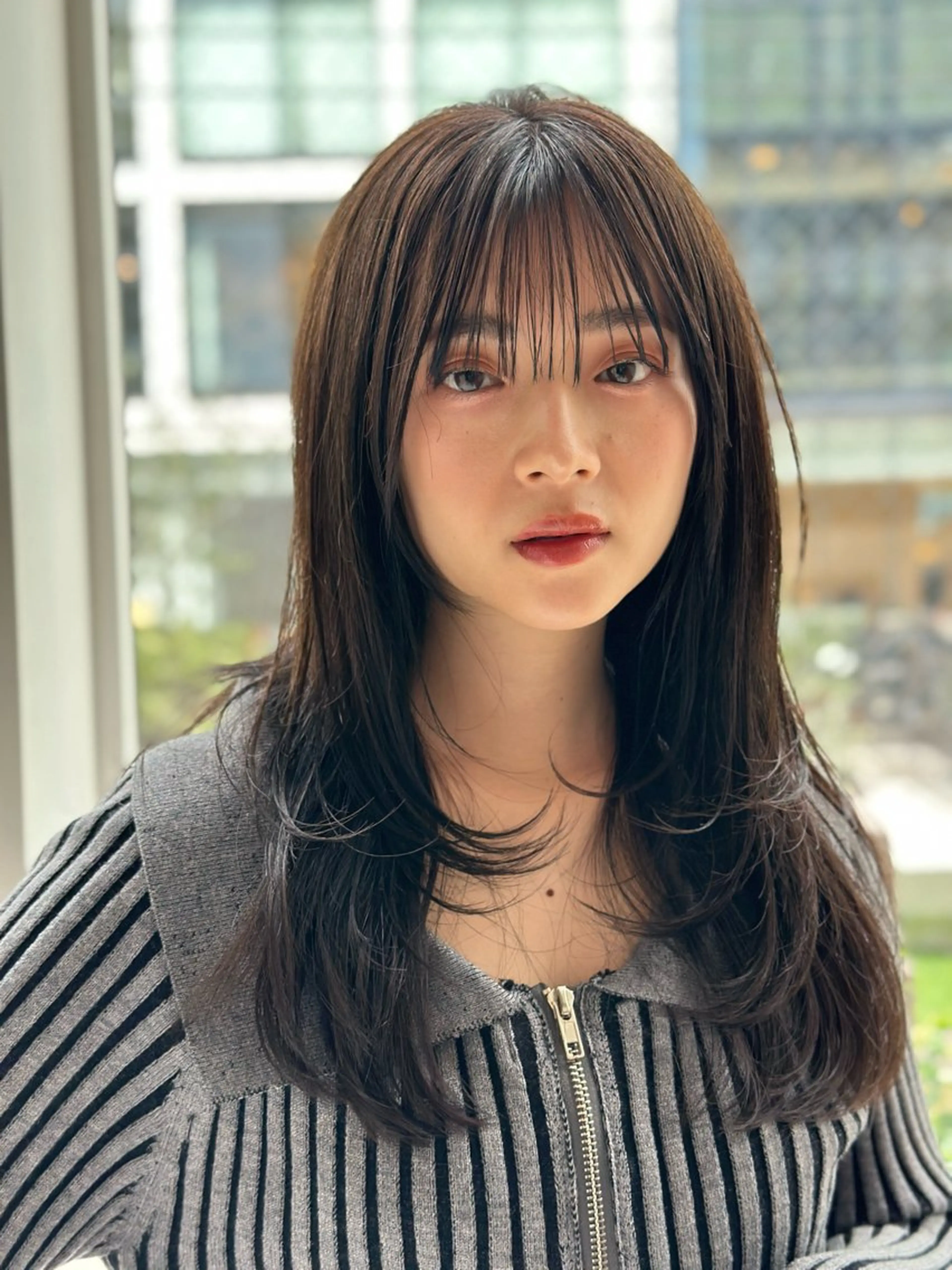 ミディアム カラー カット ヘアカラー トリートメント ヘッドスパ ヘアセット 前髪顔まわりカット 🌈中村海聖のヘアスタイル