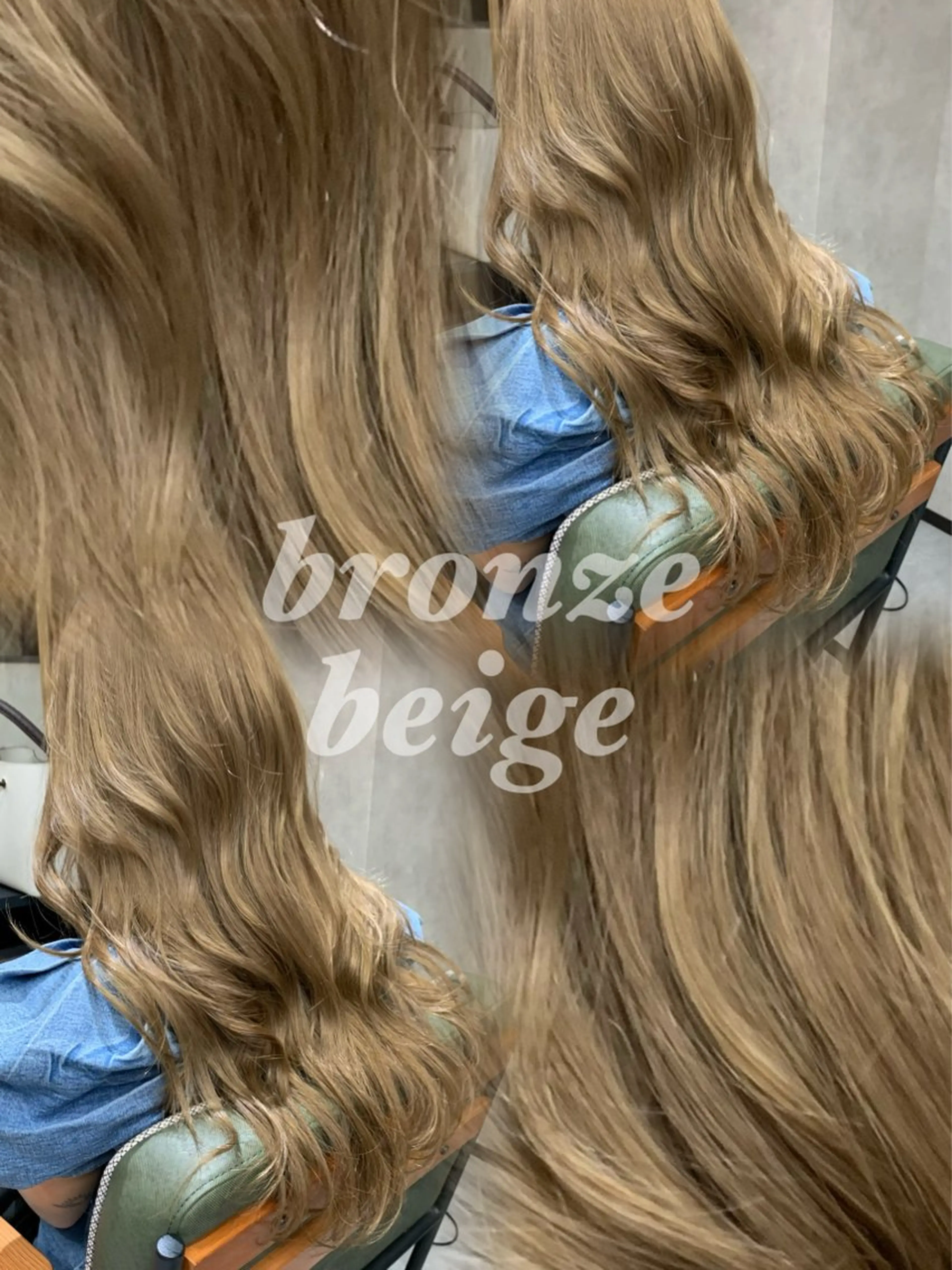 ミディアム カラー ヘアアレンジ バレイヤージュ ベージュカラー ダブルカラー ハイライトカラー ハイトーンカラー カット ヘアカラー トリートメント グランルッソ所属・岡山× バレイヤージュカラーのヘアスタイル