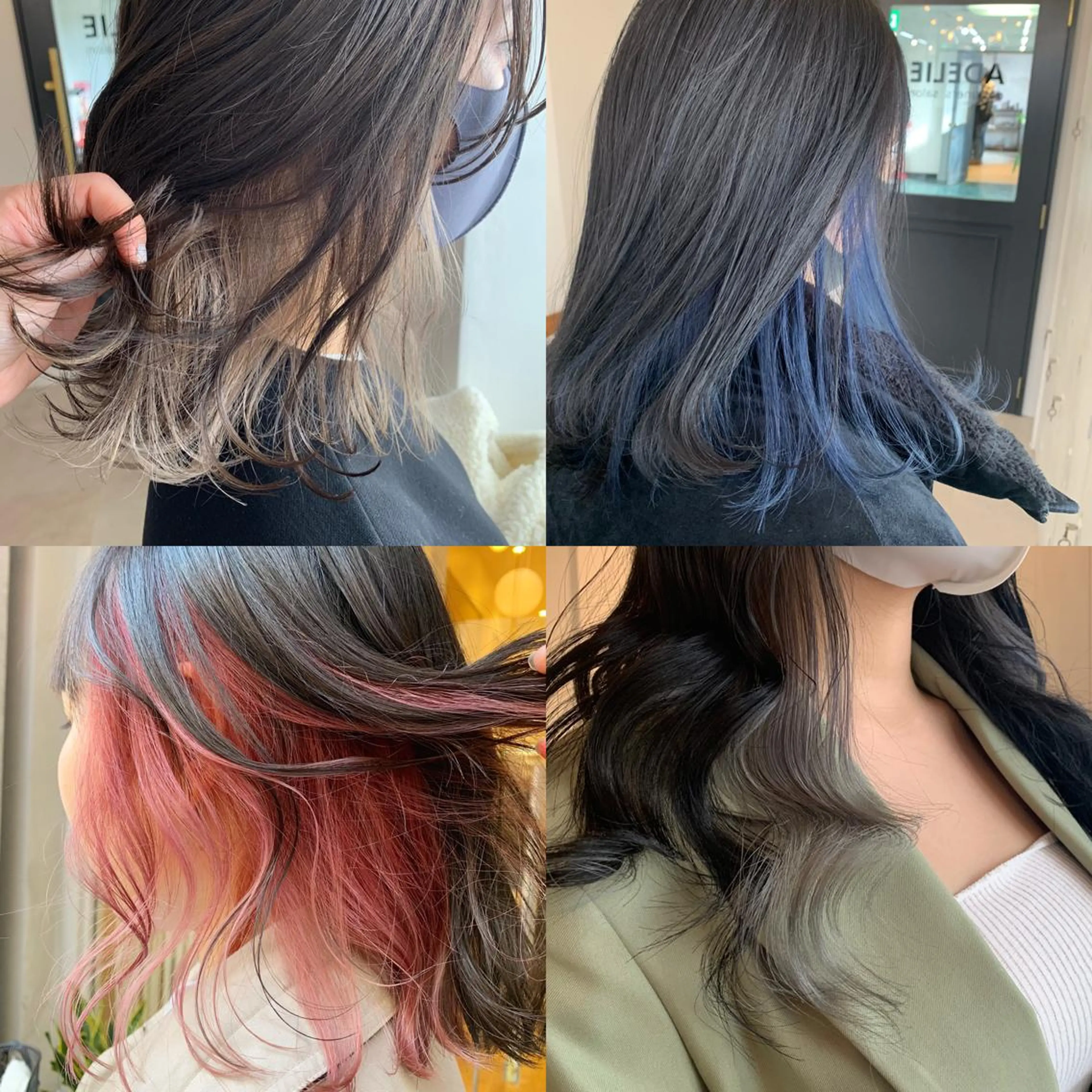 ミディアム カラー インナーカラー FRAME+spa&hair roomなんば駅前店所属・🌸MAYU🌸 ハイトーン➕レイヤーのヘアスタイル