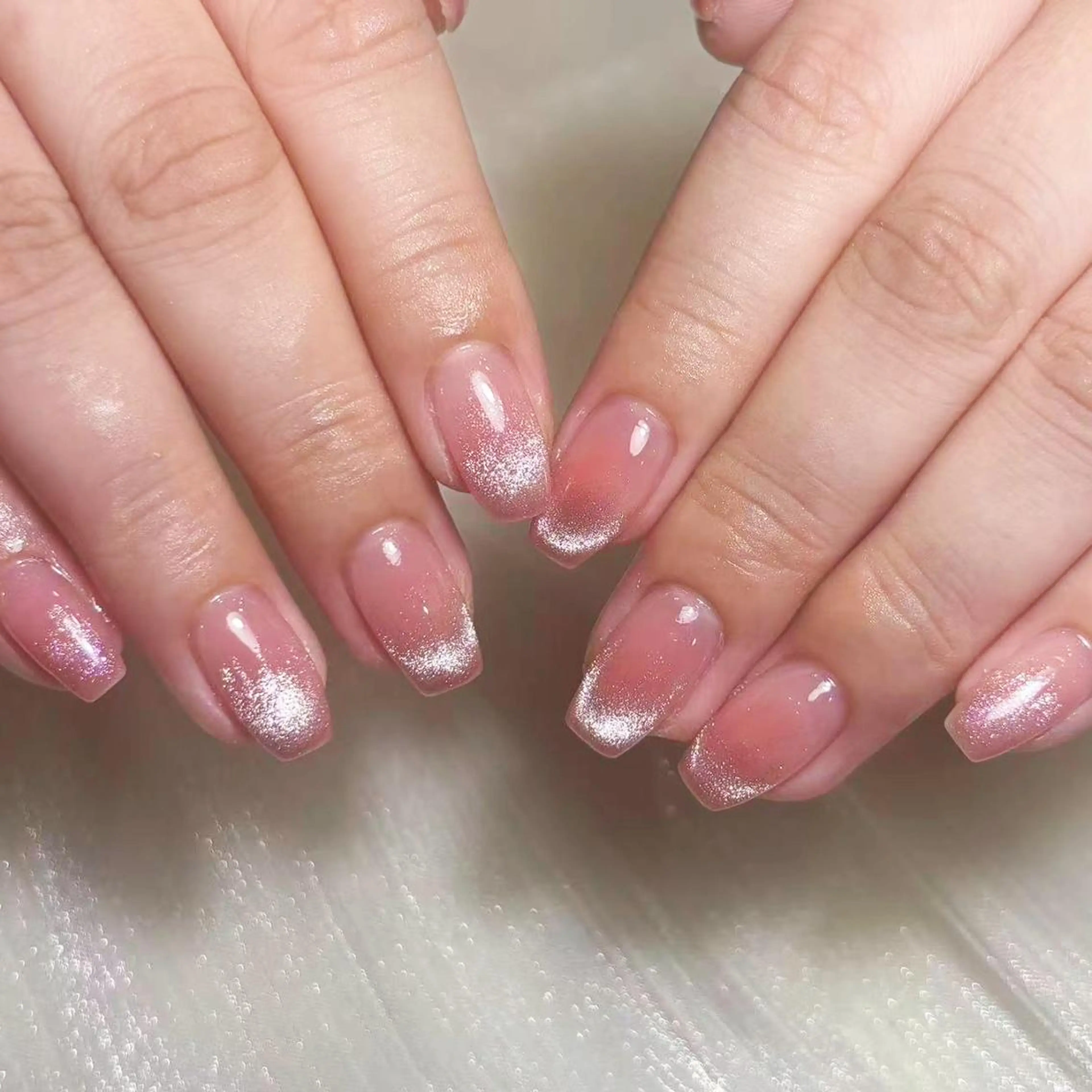 ネイル アートネイル オーロラネイル ガーリー キラキラネイル マグネットネイル ハンドネイル DIAMOND 💦のネイルデザイン