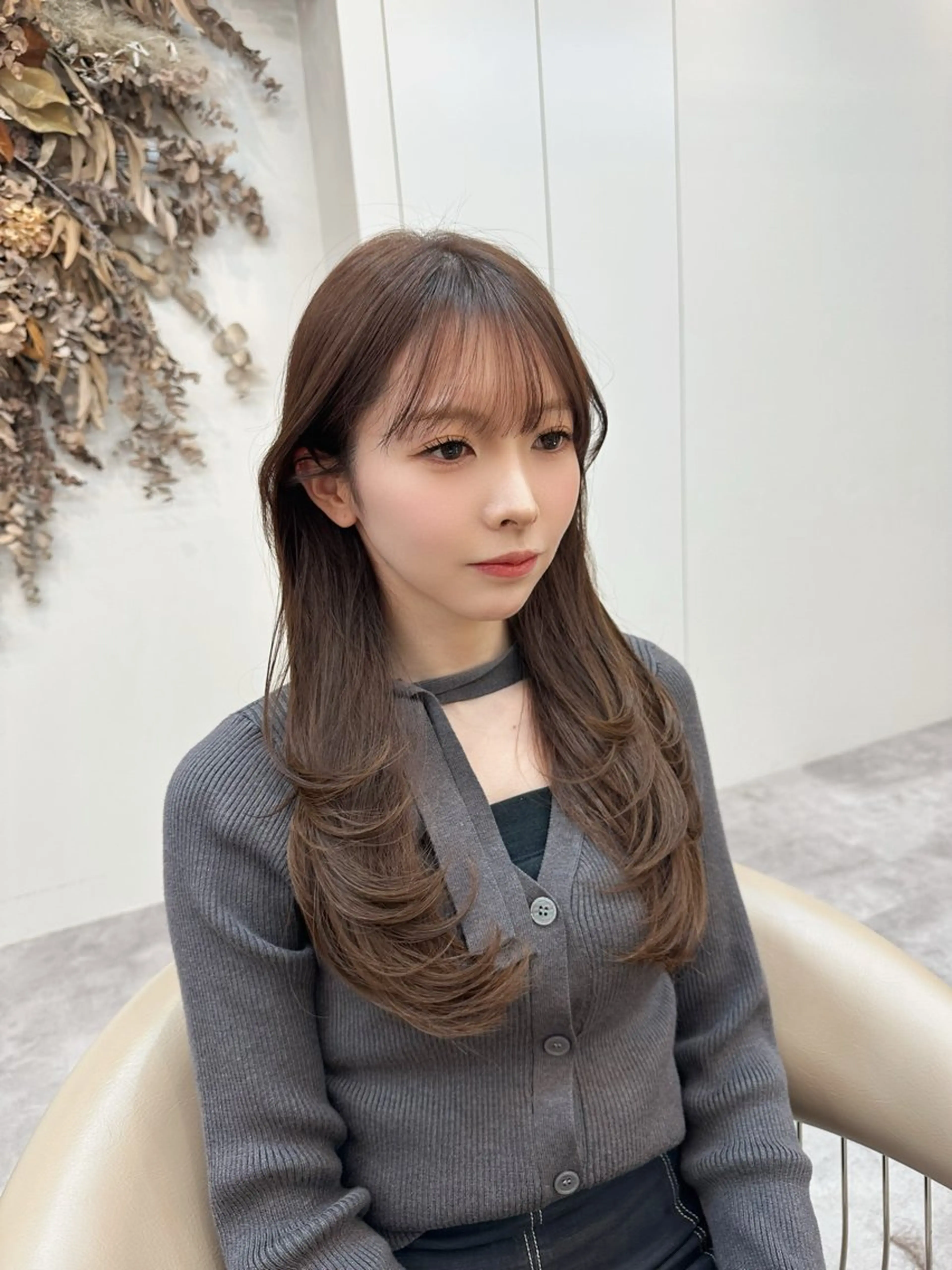 ロング 髪質改善 韓国風ヘア レイヤーカット カット ヘアカラー 仙台/韓国風レイヤー 髪質改善/佐藤 史弥のヘアスタイル