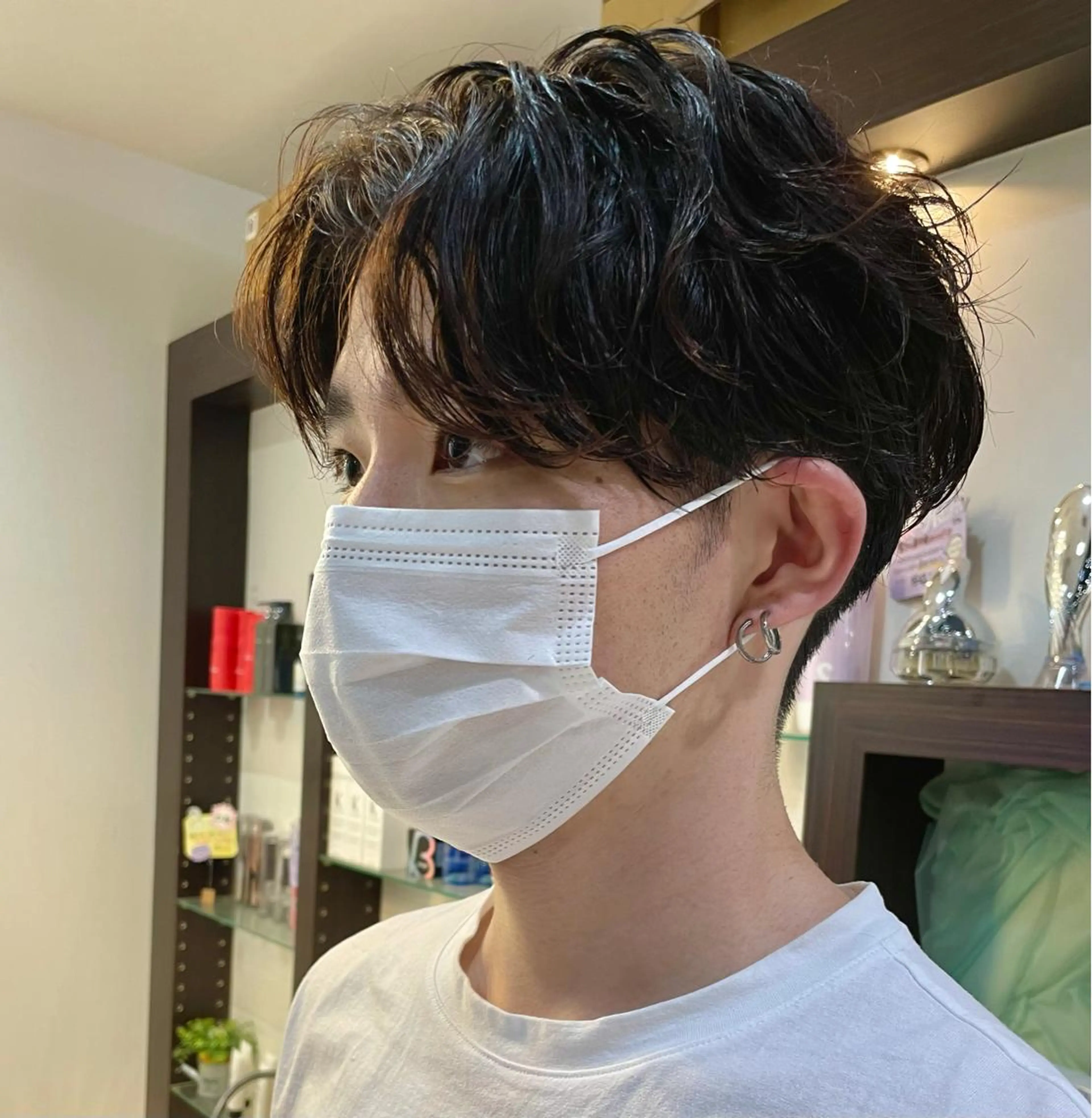 パーマ メンズ センターパート メンズパーマ ニュアンスパーマ カット パーマ メンズ指名no'1 佐藤　亘のヘアスタイル