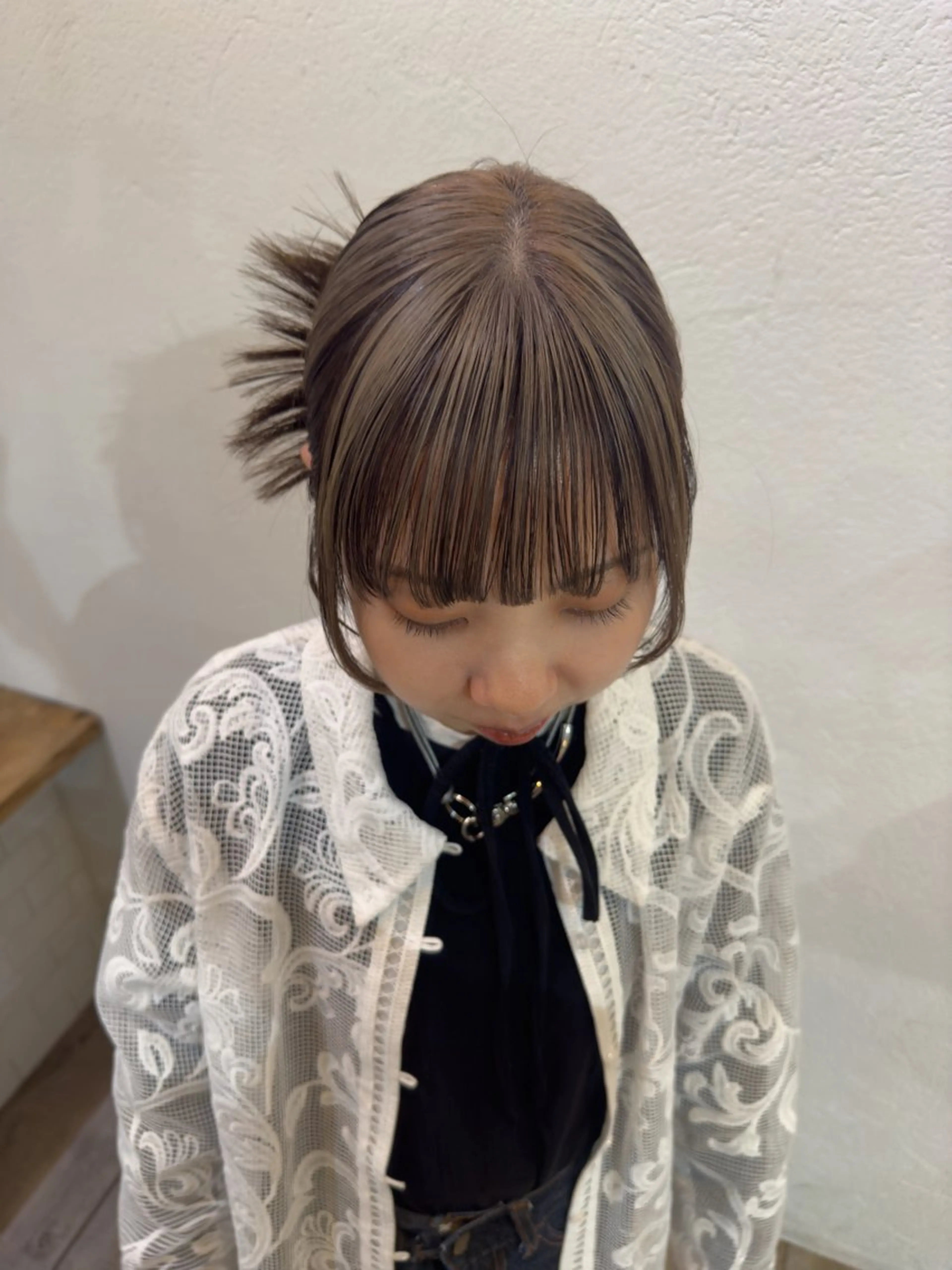 ミディアム ヘアカラー トリートメント FERIA梅田🖤 透明感カラー🎀のヘアスタイル