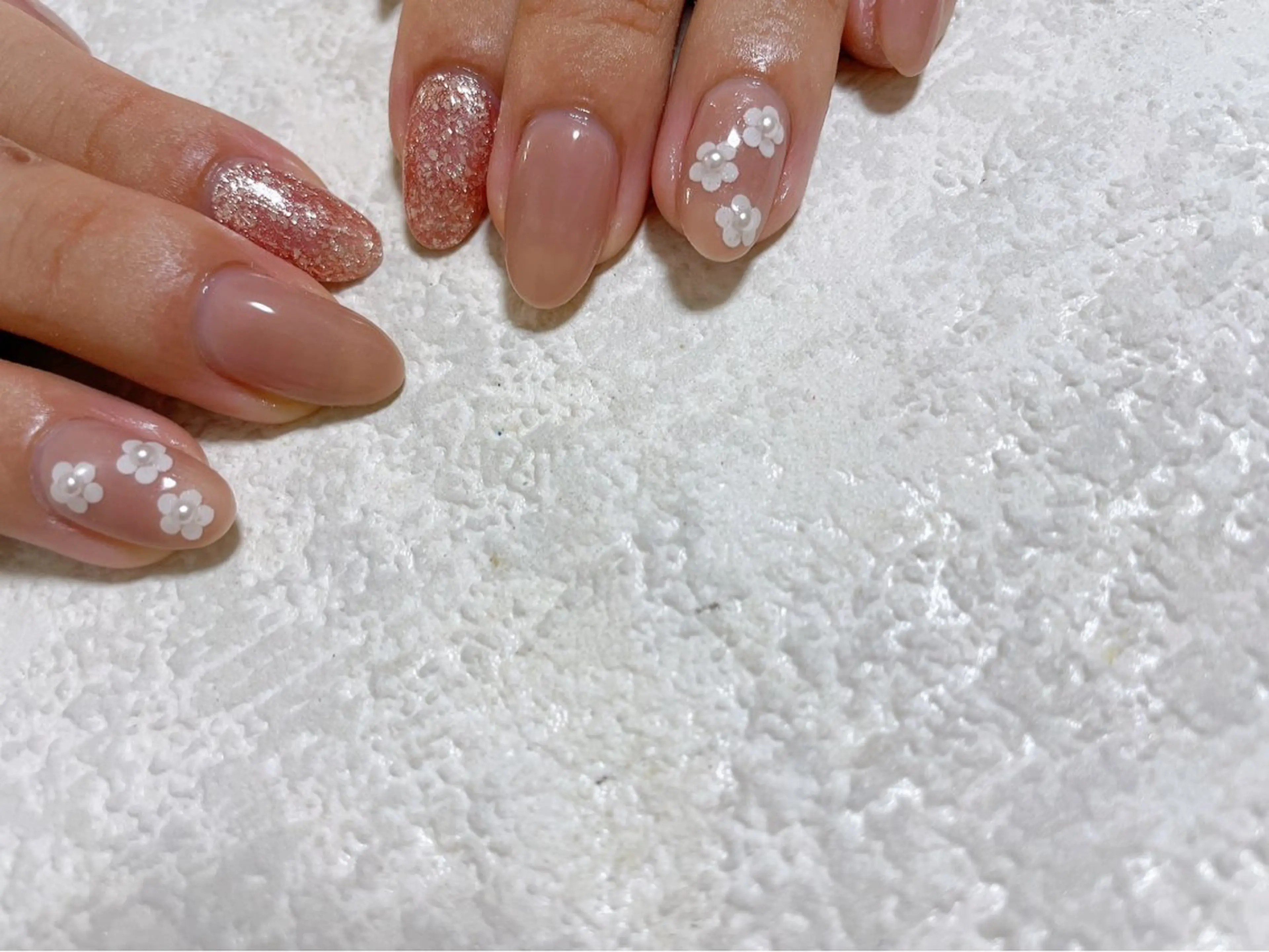 ネイル オーロラネイル フットネイル フレンチネイル ジェルネイル 韓国ネイル kikinail 溝の口のネイルデザイン