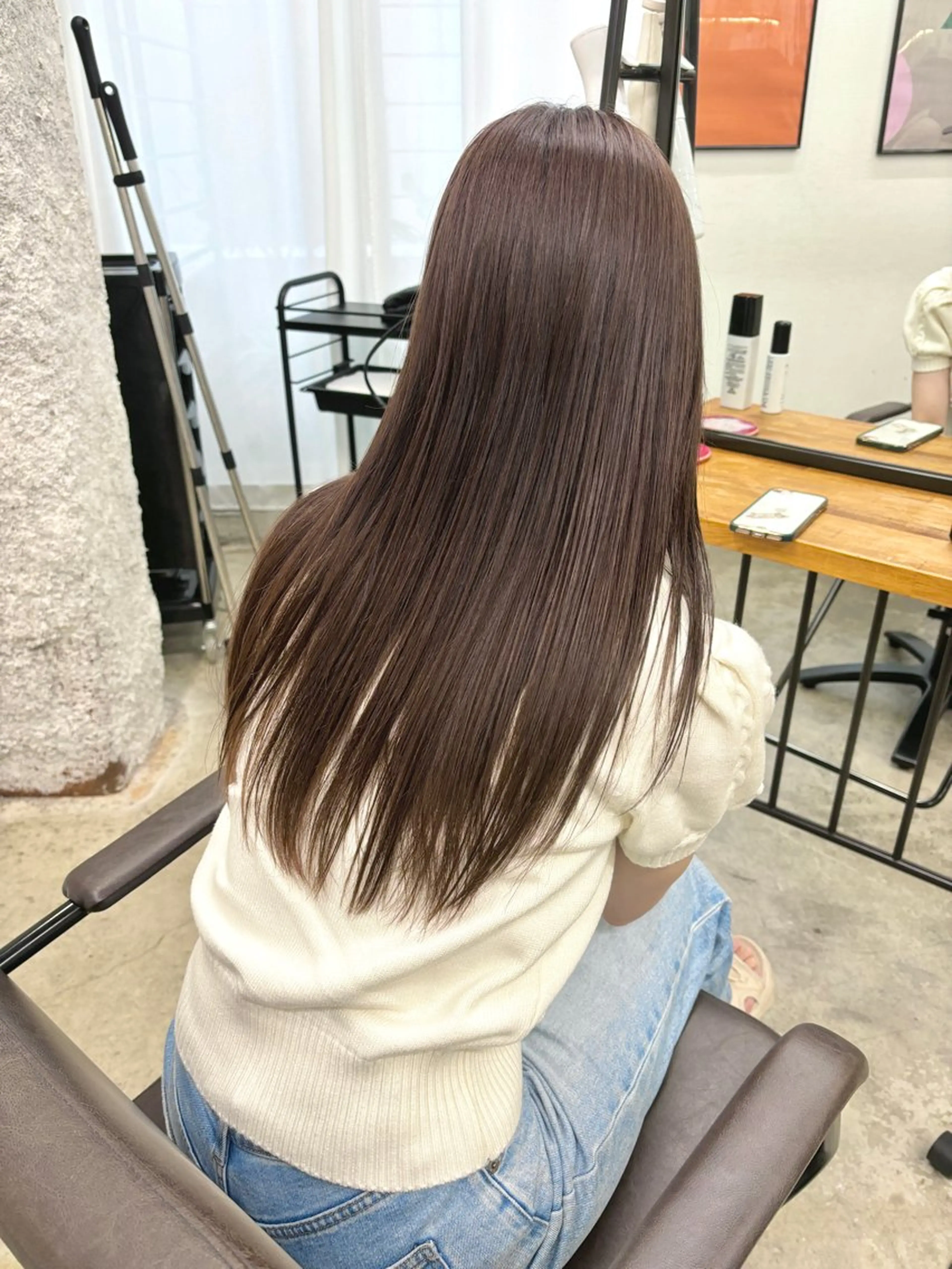 ロング カラー アッシュ ベージュカラー 暖色カラー/天神/ ヘイマサクラのヘアスタイル