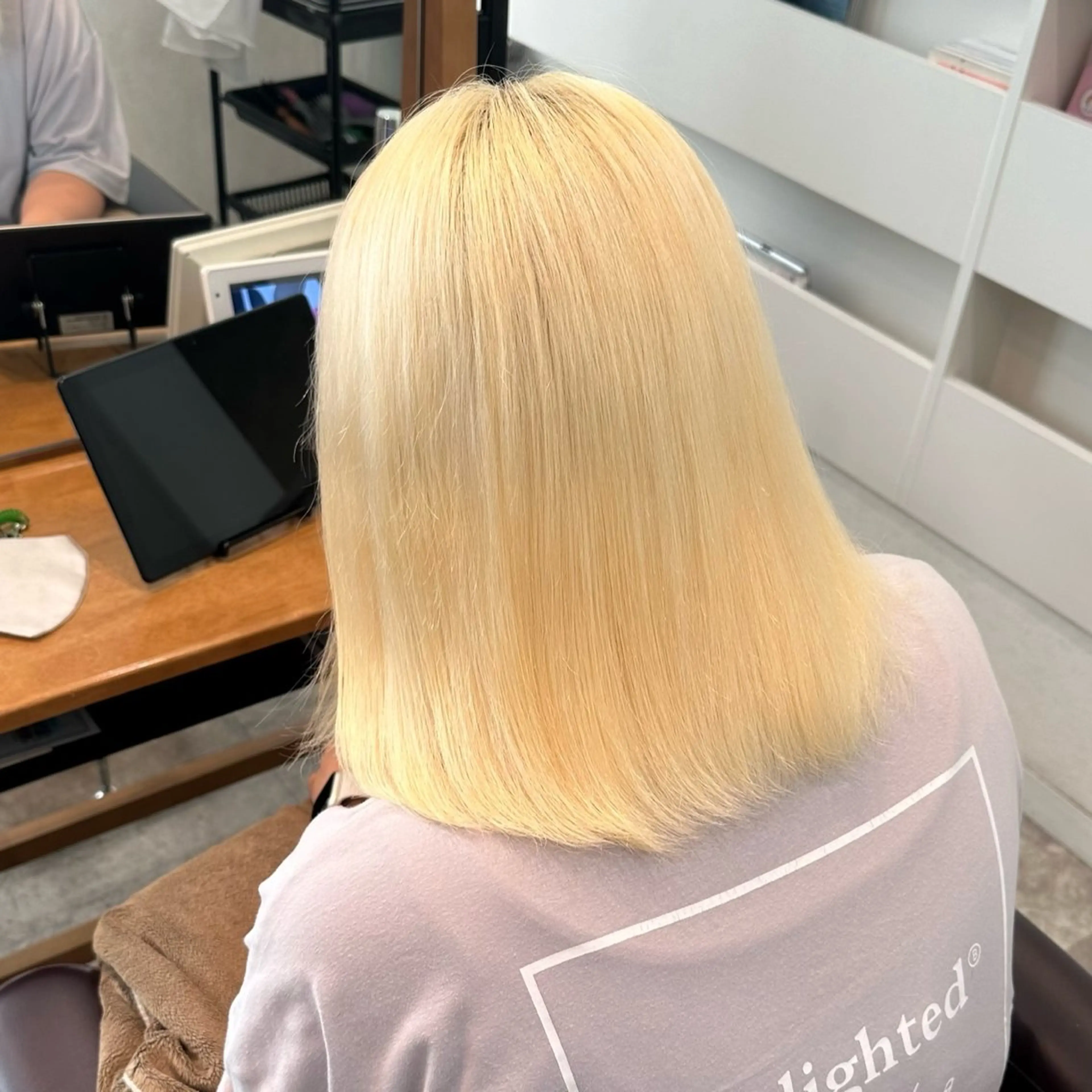 ミディアム トリートメント ハイトーン/ダブル カラー/あやかのヘアスタイル