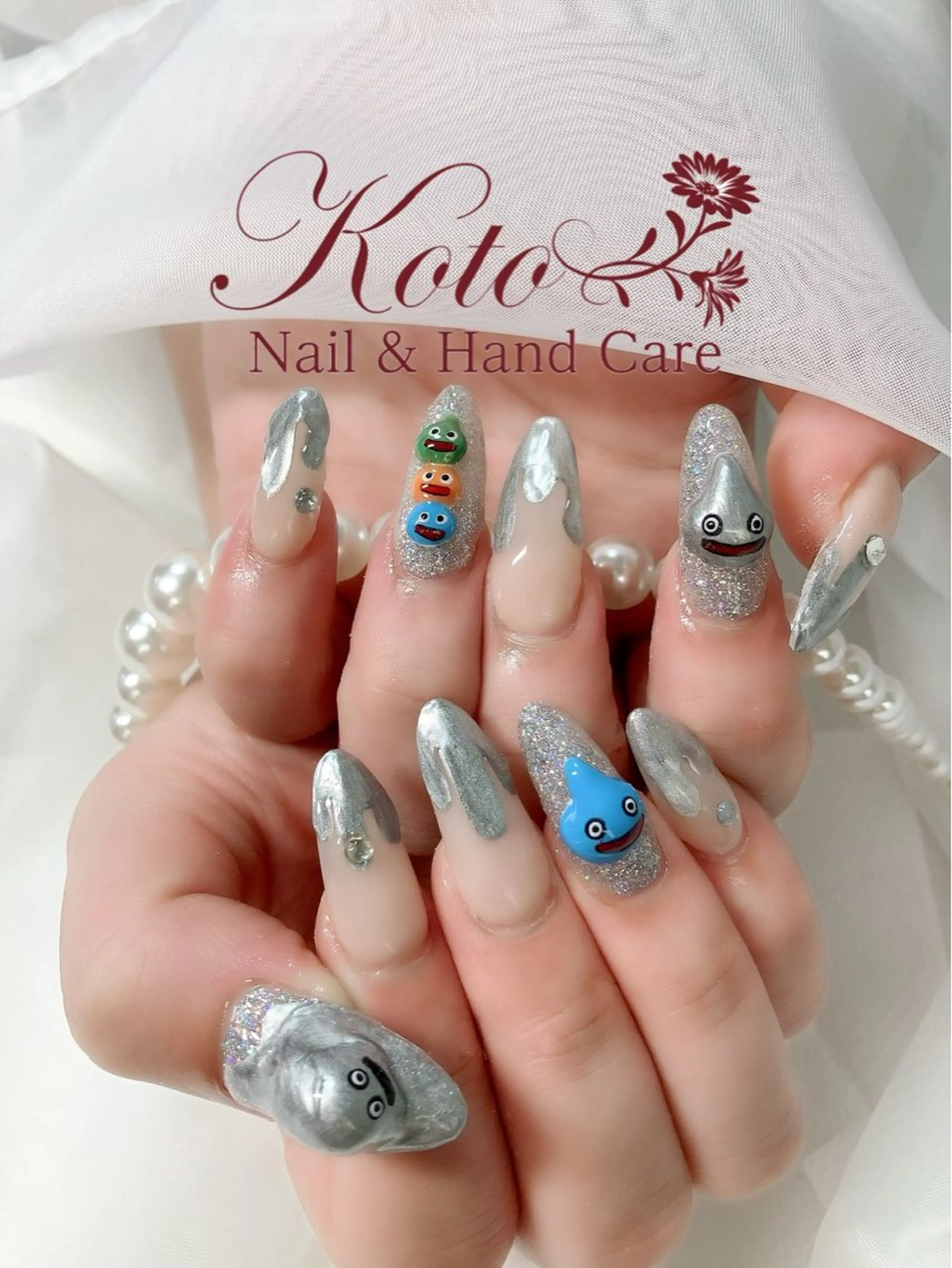 ネイル 長さ出し ジェルネイル 持ち込み ニュアンスネイル 赤色 ハンドネイル Nail Salon KOTOのネイルデザイン
