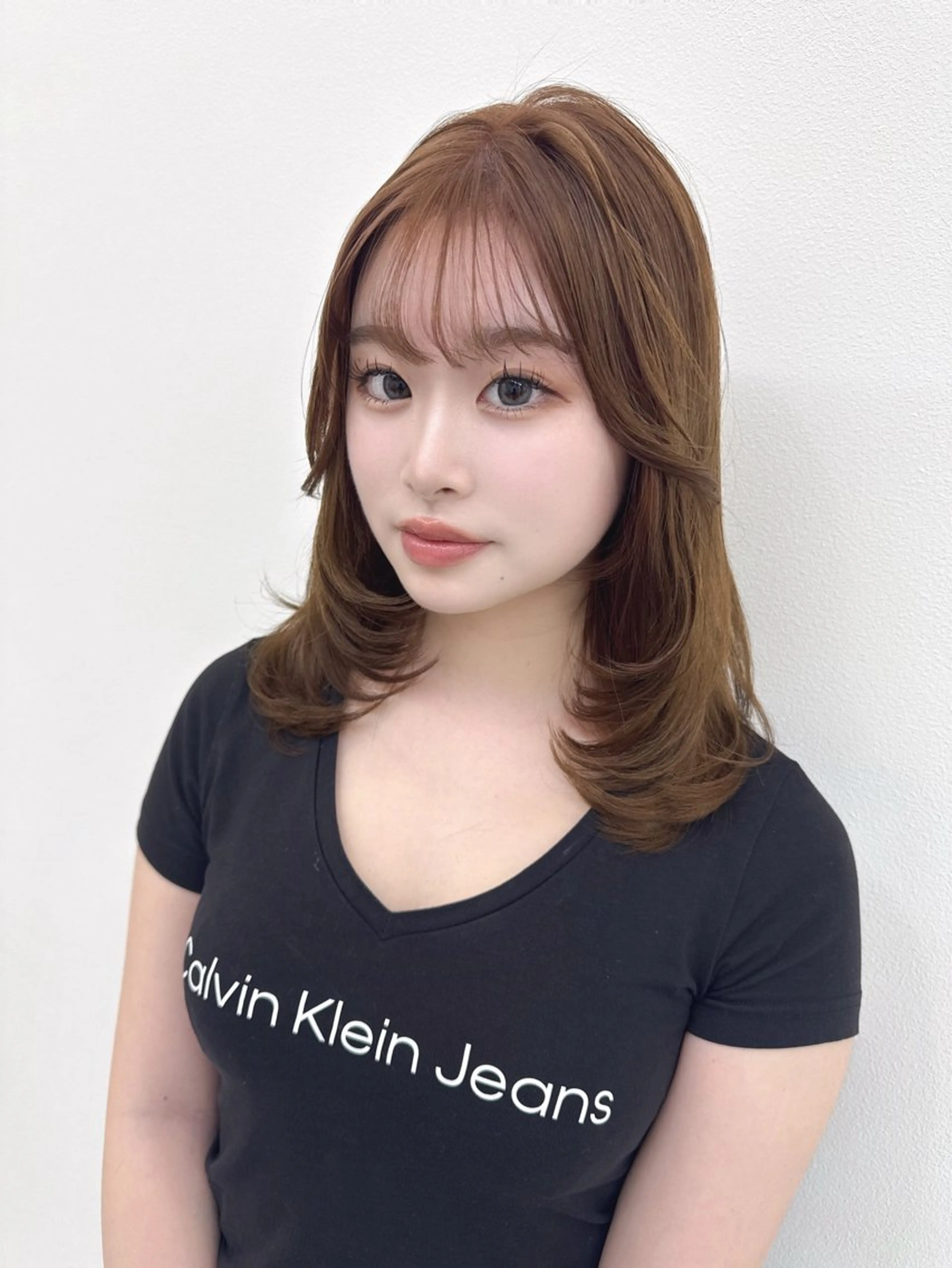 ミディアム 笹江 瑞穂のヘアスタイル