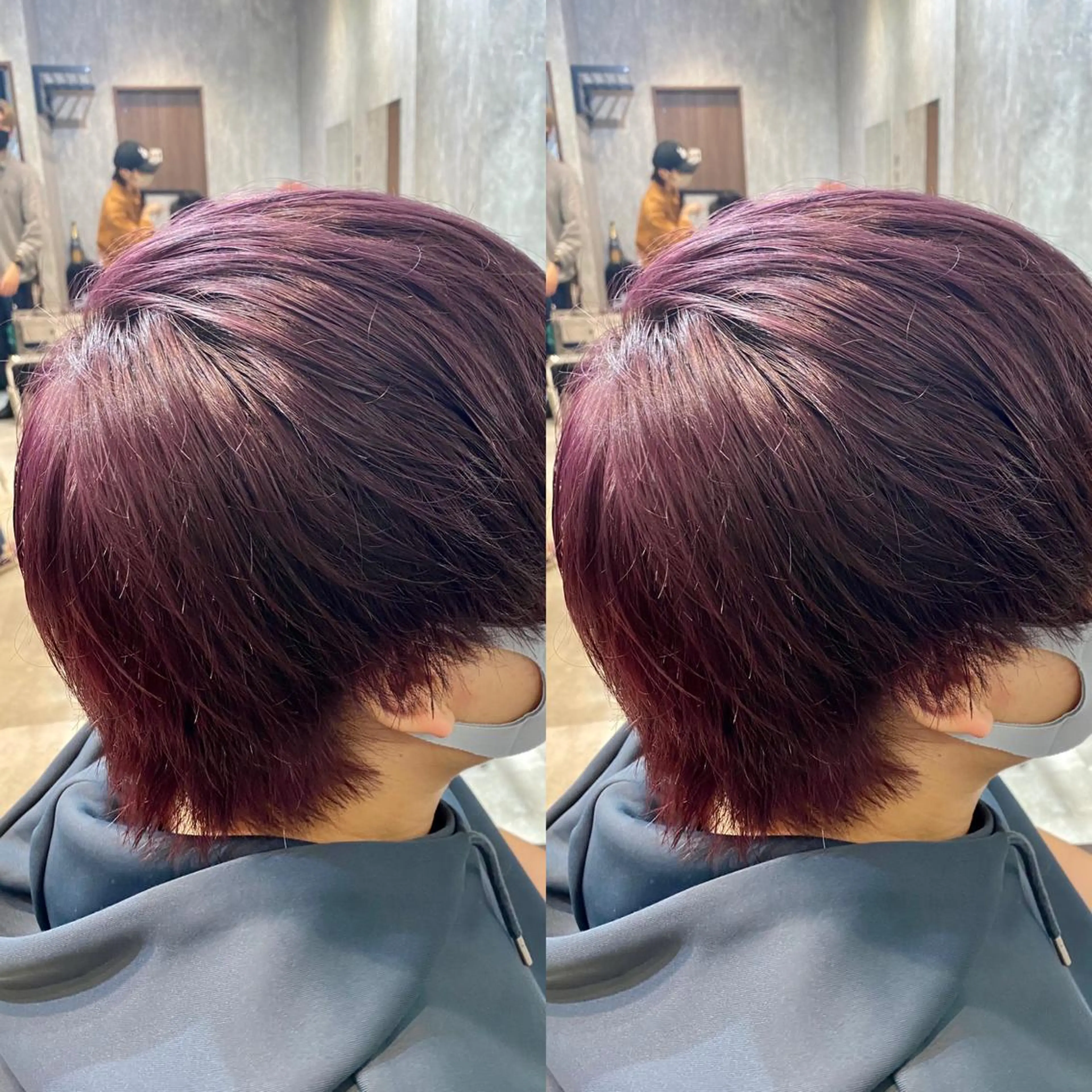 ショート カラー メンズ メンズブリーチ ブリーチ パープルカラー 𝙱𝙻𝙴𝙽 𝚋𝚢 𝚍𝚘𝚝.所属・🤍BLEN 窓🤍のヘアスタイル