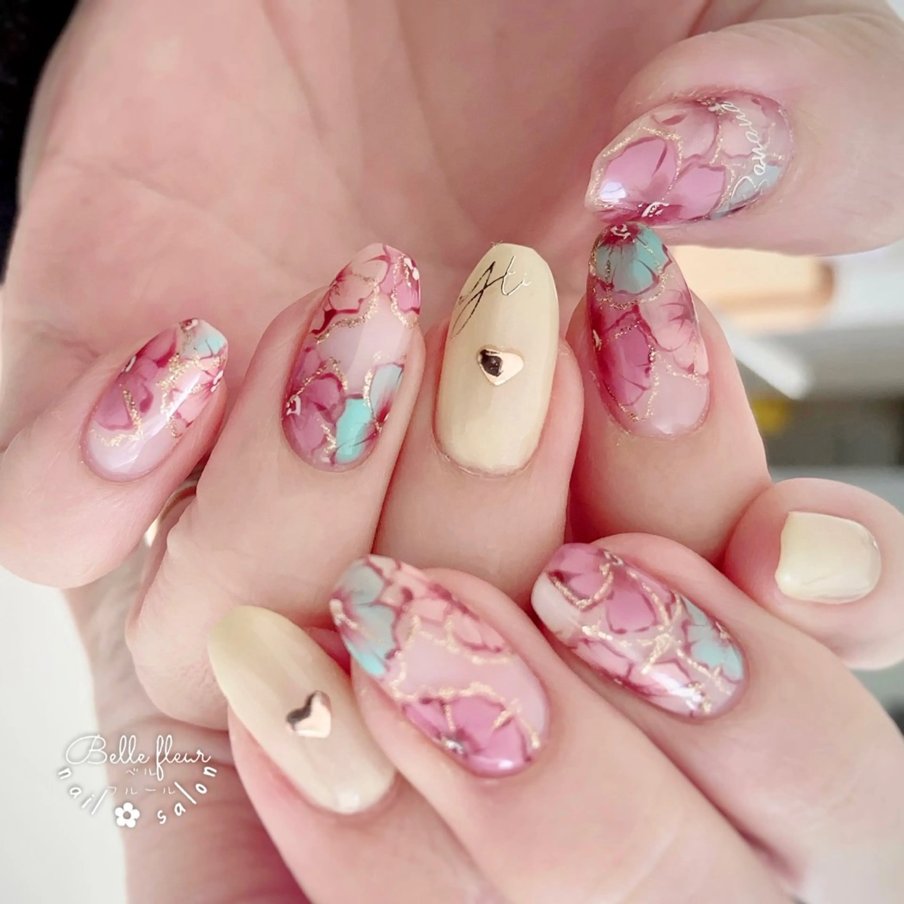 ネイル 春ネイル ﾈｲﾙｻﾛﾝ Bellefleurのネイルデザイン