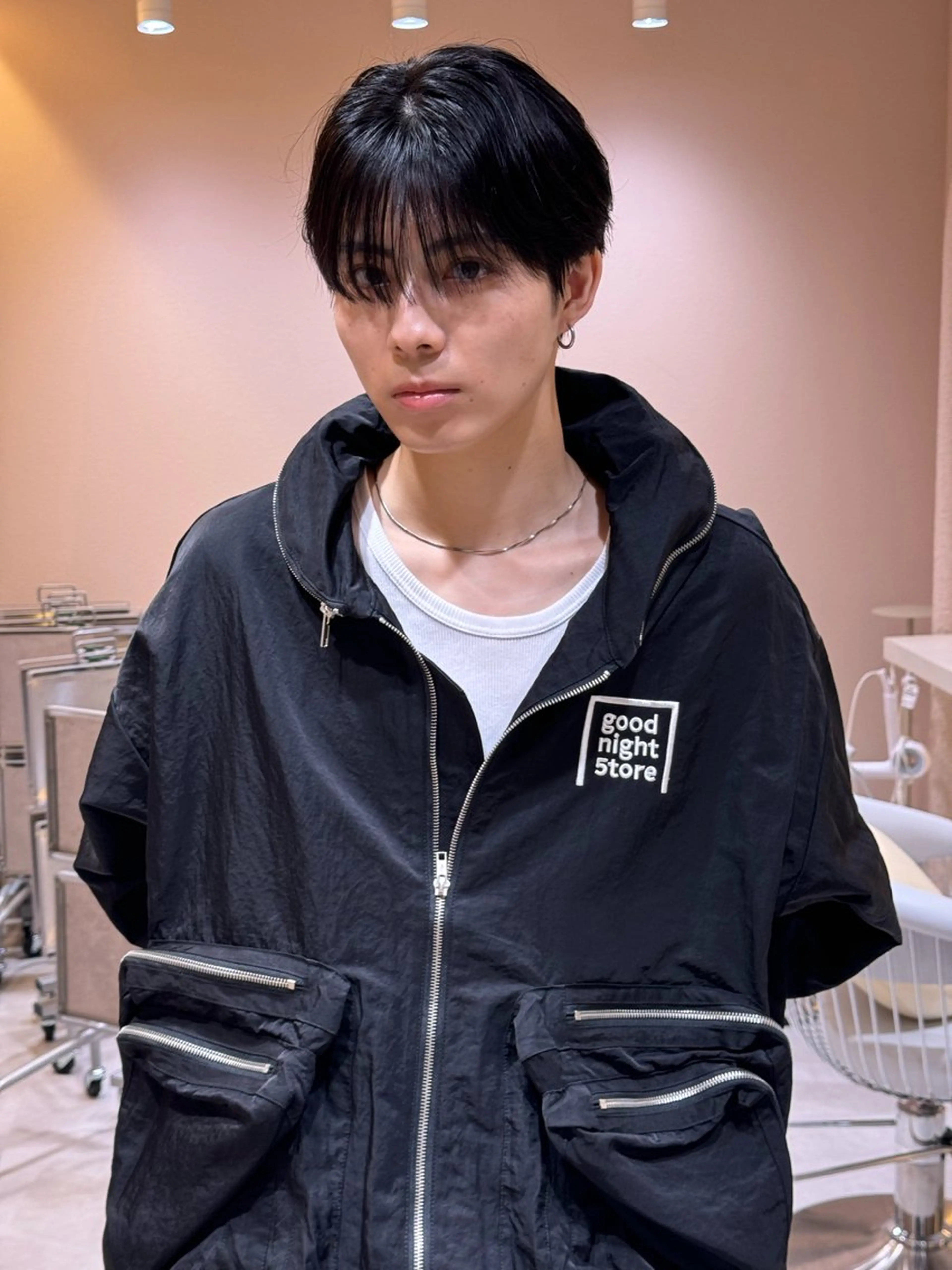 メンズ excia渋谷所属・曲がる縮毛矯正 センターパート/翼のヘアスタイル