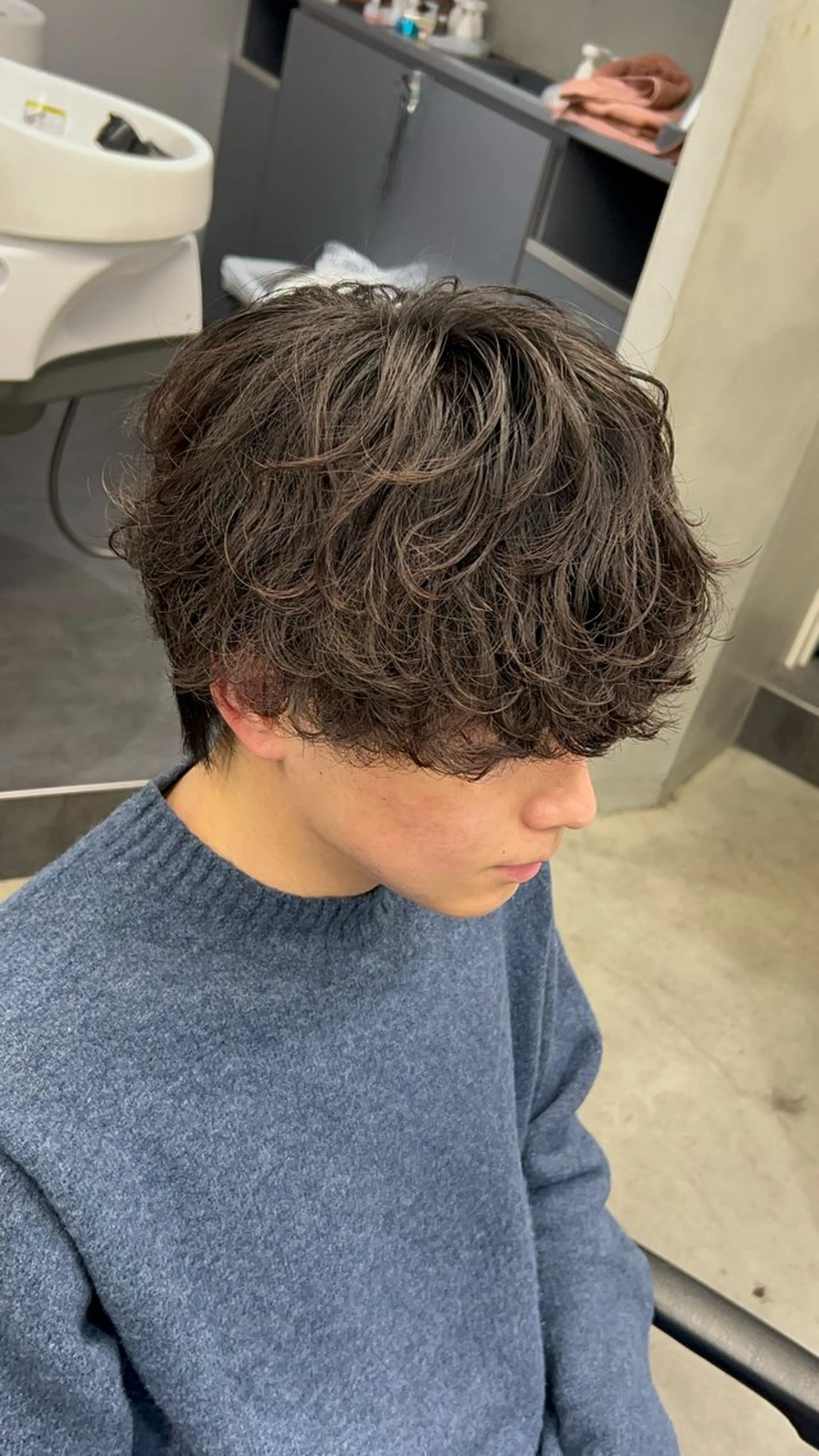 パーマ メンズ 藤平海音/fifth PARKのヘアスタイル