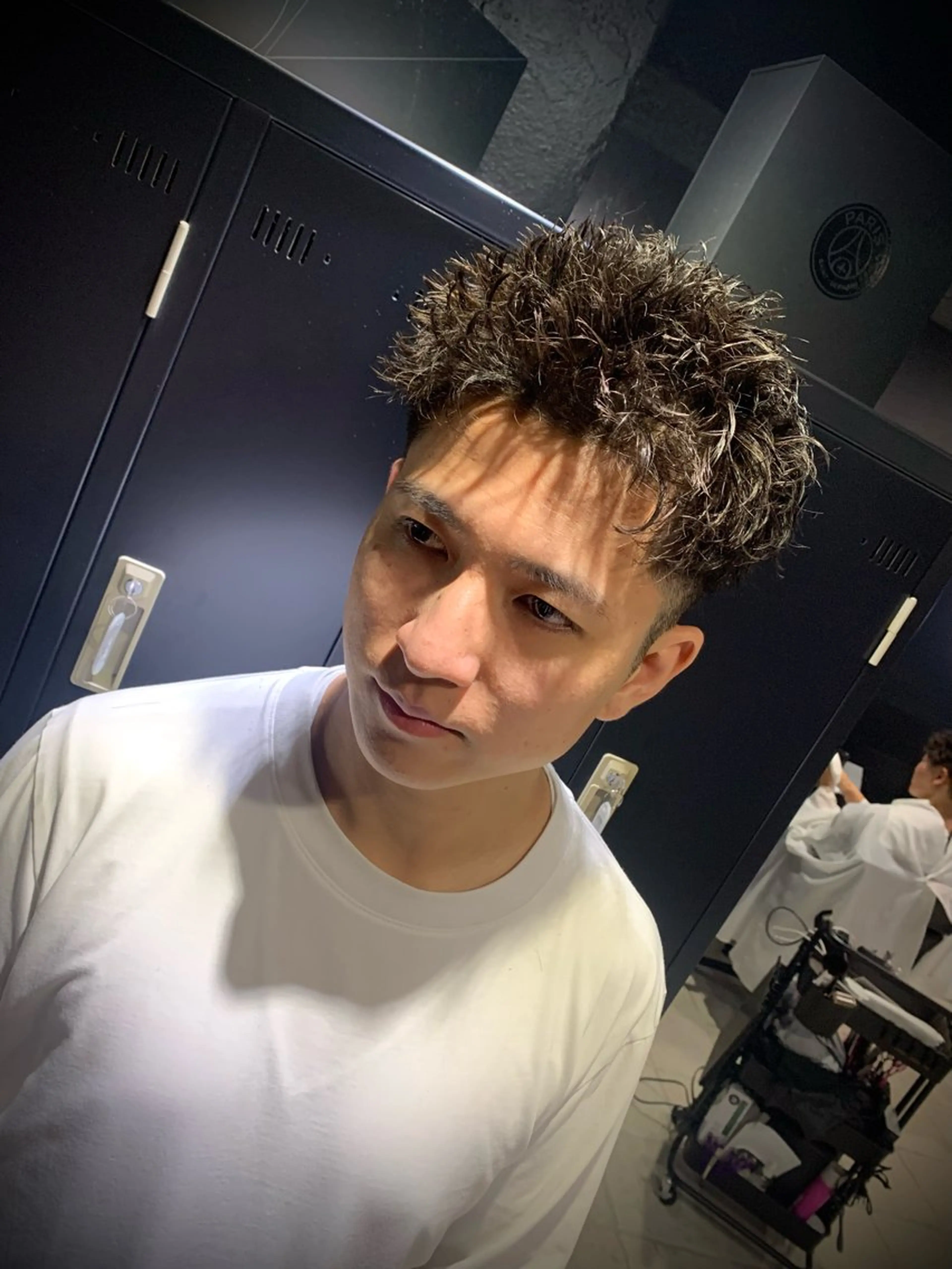 ショート メンズ スパイキーショート ショートヘア カット パーマ トリートメント ヘアセット メンズパーマ/難波/ 心斎橋　室園亮佑のヘアスタイル