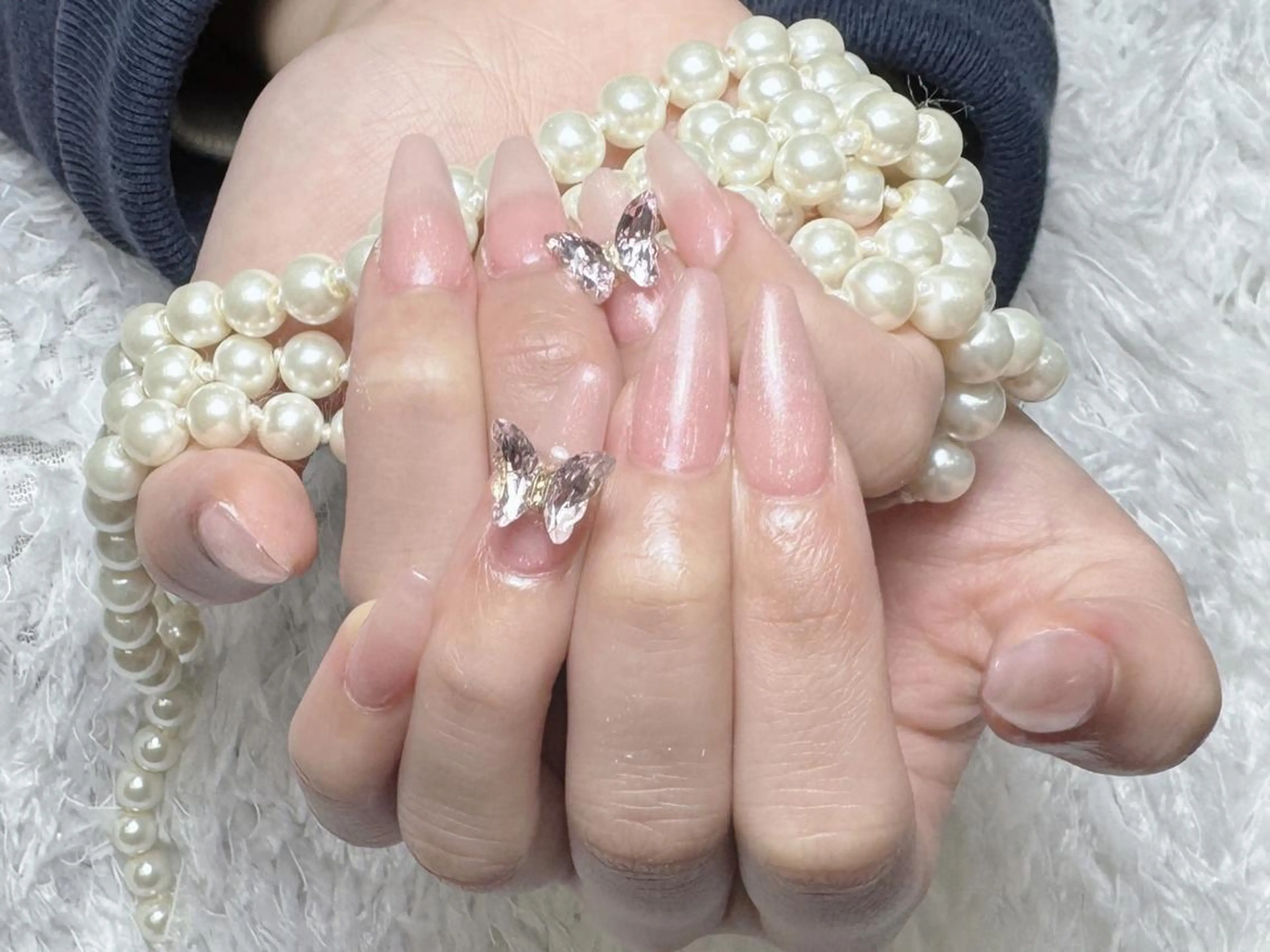 ネイル ki🍒🍒 ki ツルツルネイルのネイルデザイン