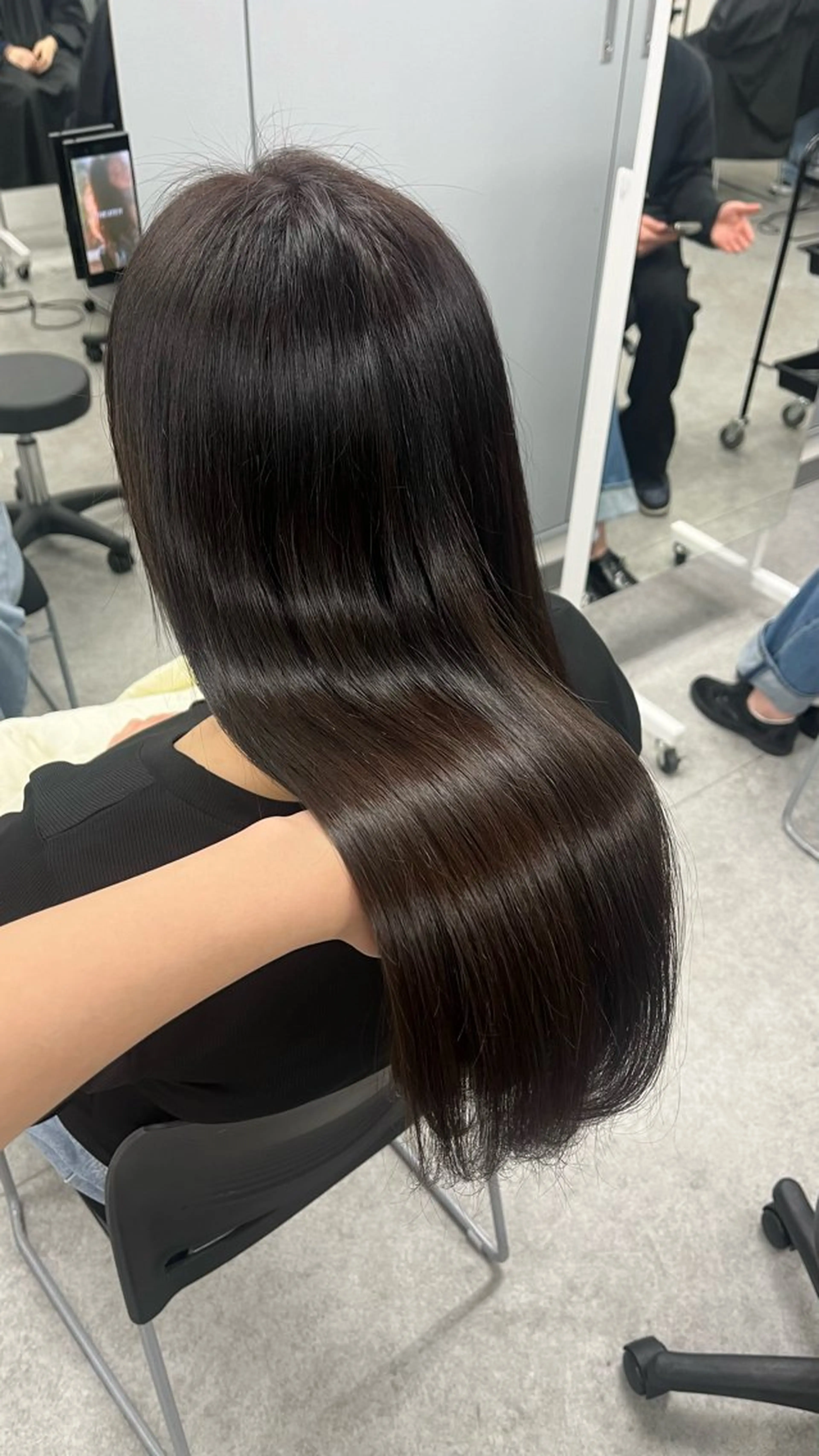 ロング カラー グレージュ 大人上品ベージュ 🎀HARUNAのヘアスタイル