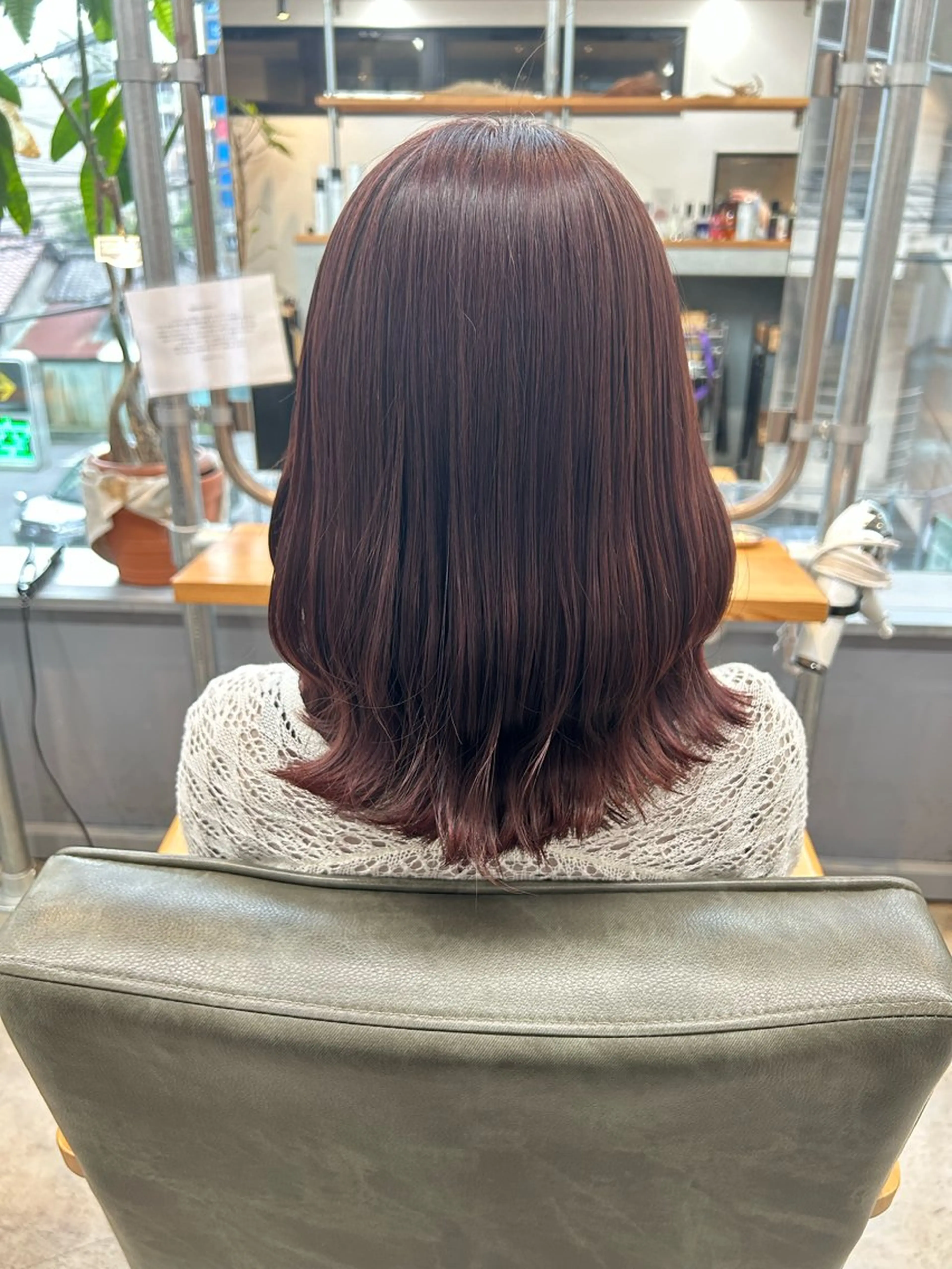 ミディアム カラー ブラウンカラー ピンクカラー ピンクブラウン カット ヘアカラー トリートメント 🎀たな 🧸のヘアスタイル