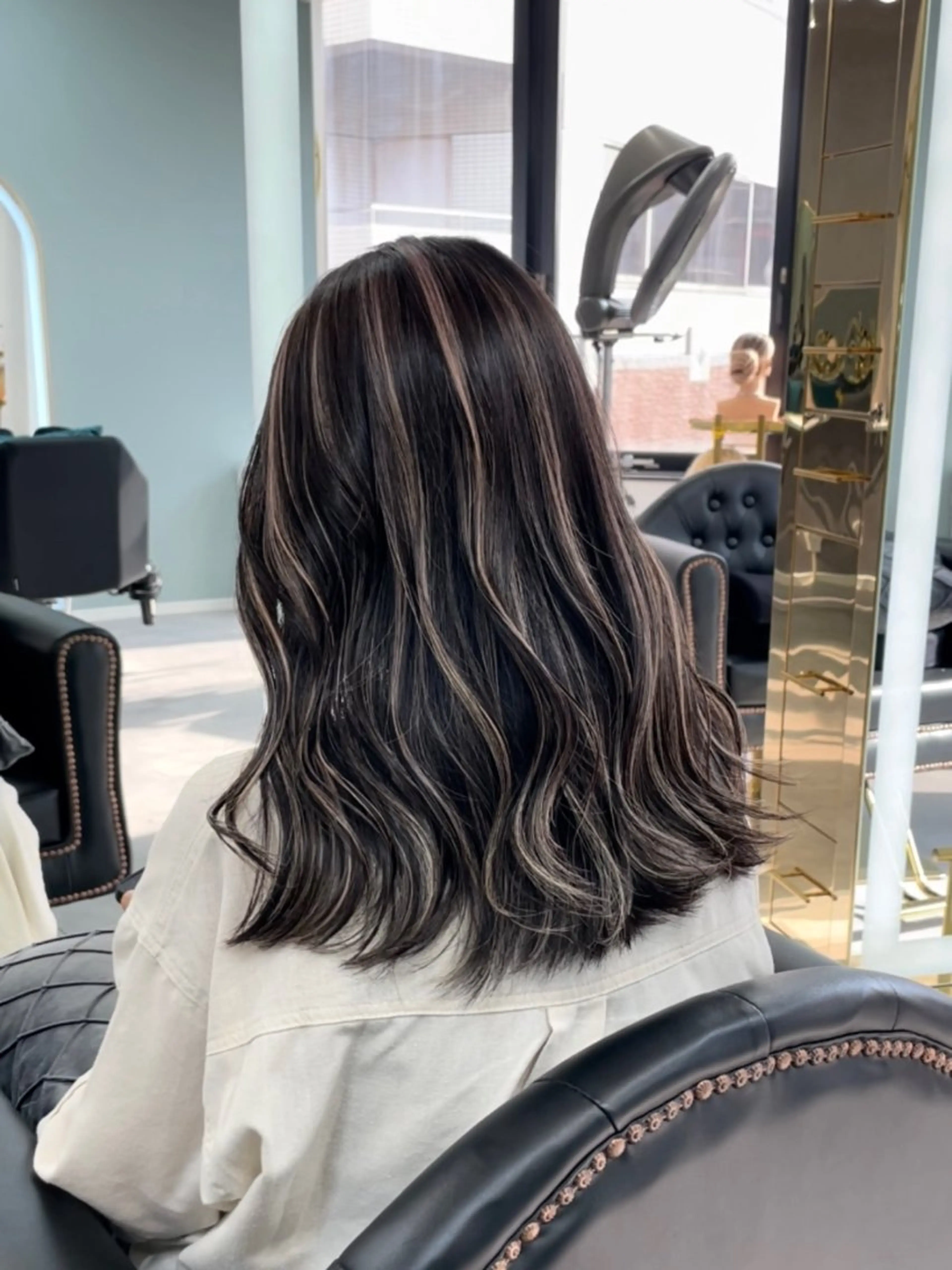 ミディアム ハイライト senjyu GINZA所属・バレイヤージュ/ハイ ライト/庄司鉄平のヘアスタイル