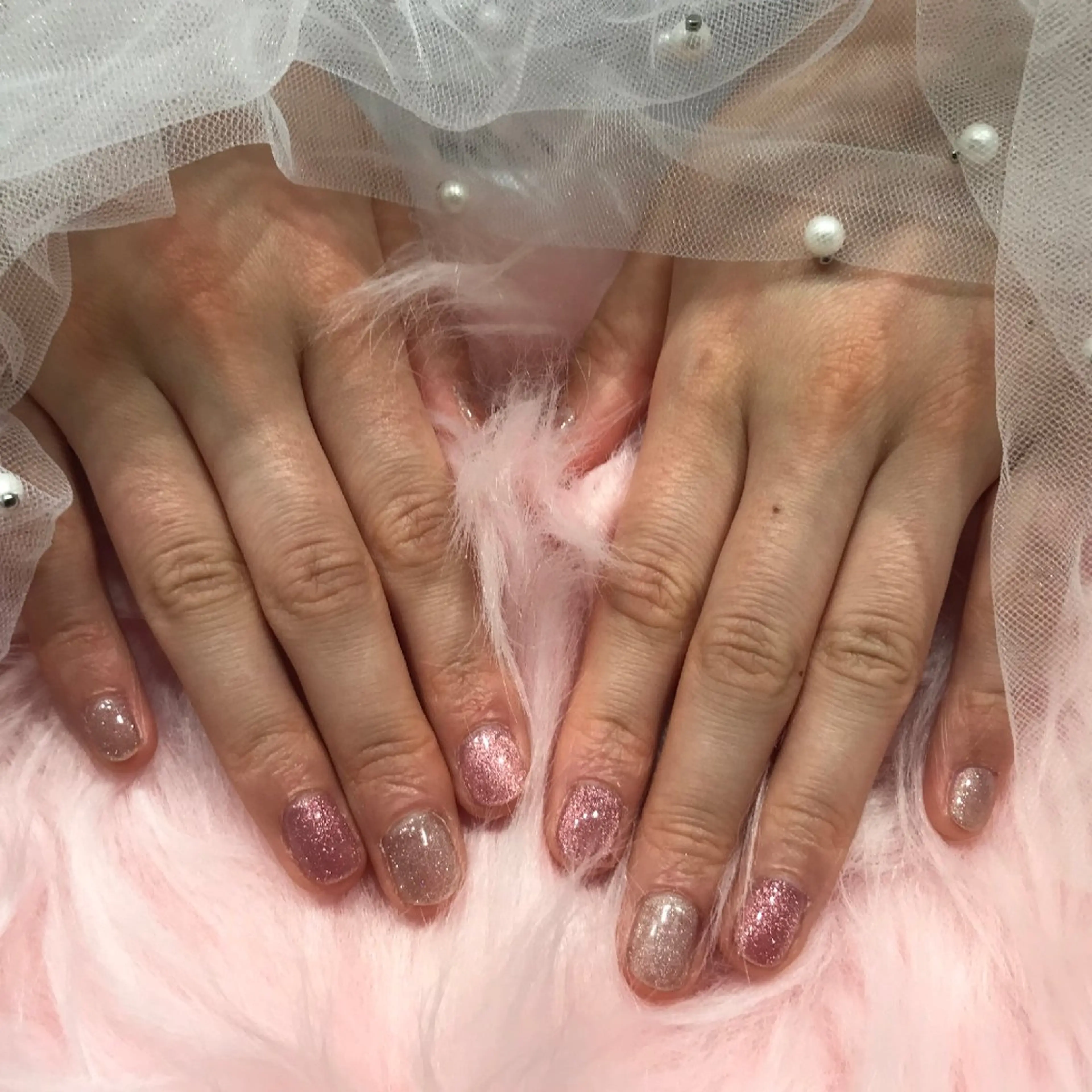 ネイル マグネットネイル マグネットワンカラー ワンカラーネイル ハンドネイル AG nail 〚　yuka　〛のネイルデザイン