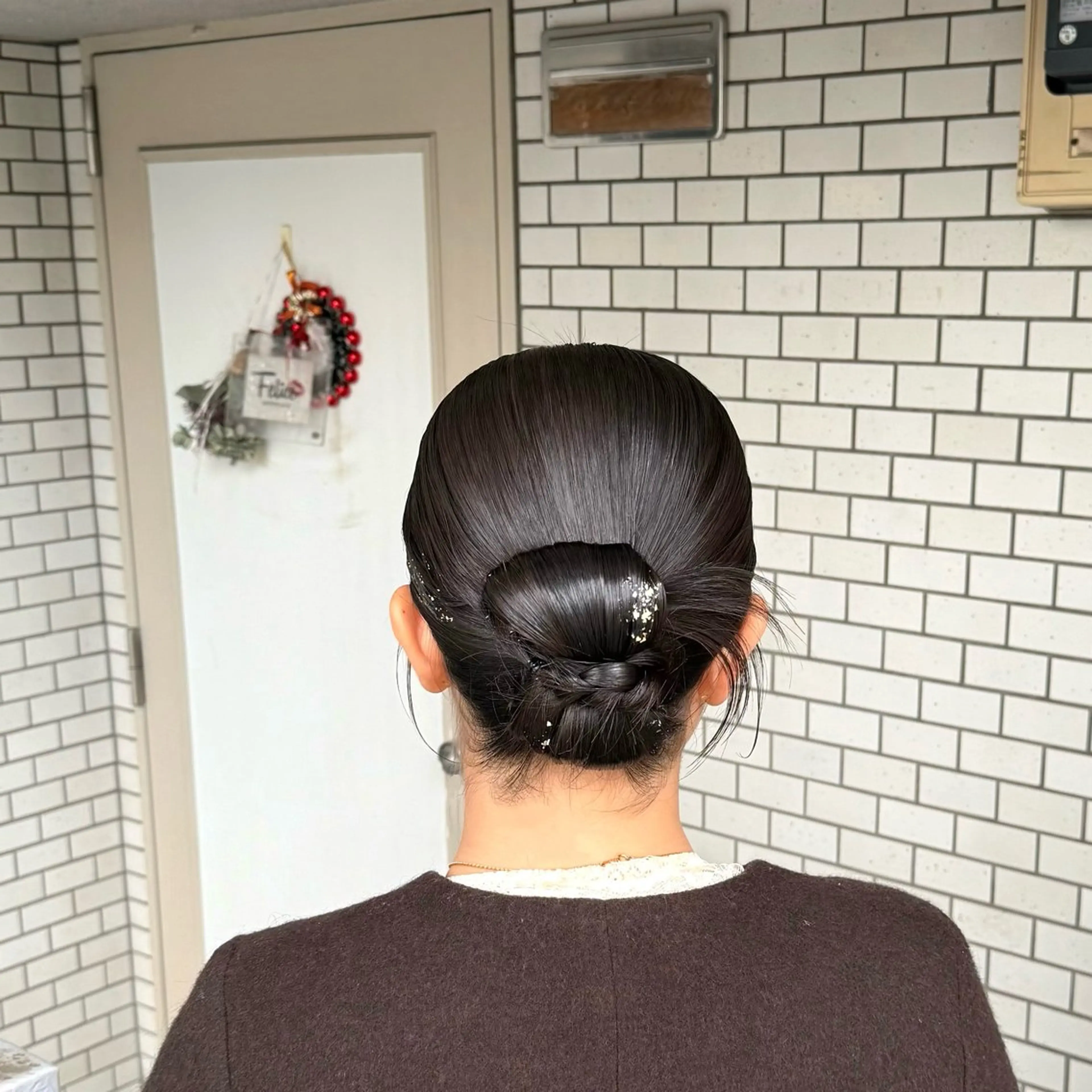 セミロング ヘアアレンジ 成人式 ハーフアップ 結婚式・ブライダル 卒業式のヘアスタイル ヘアセット 褒められヘアメイク /‎ボブ女子🐶みおのヘアスタイル