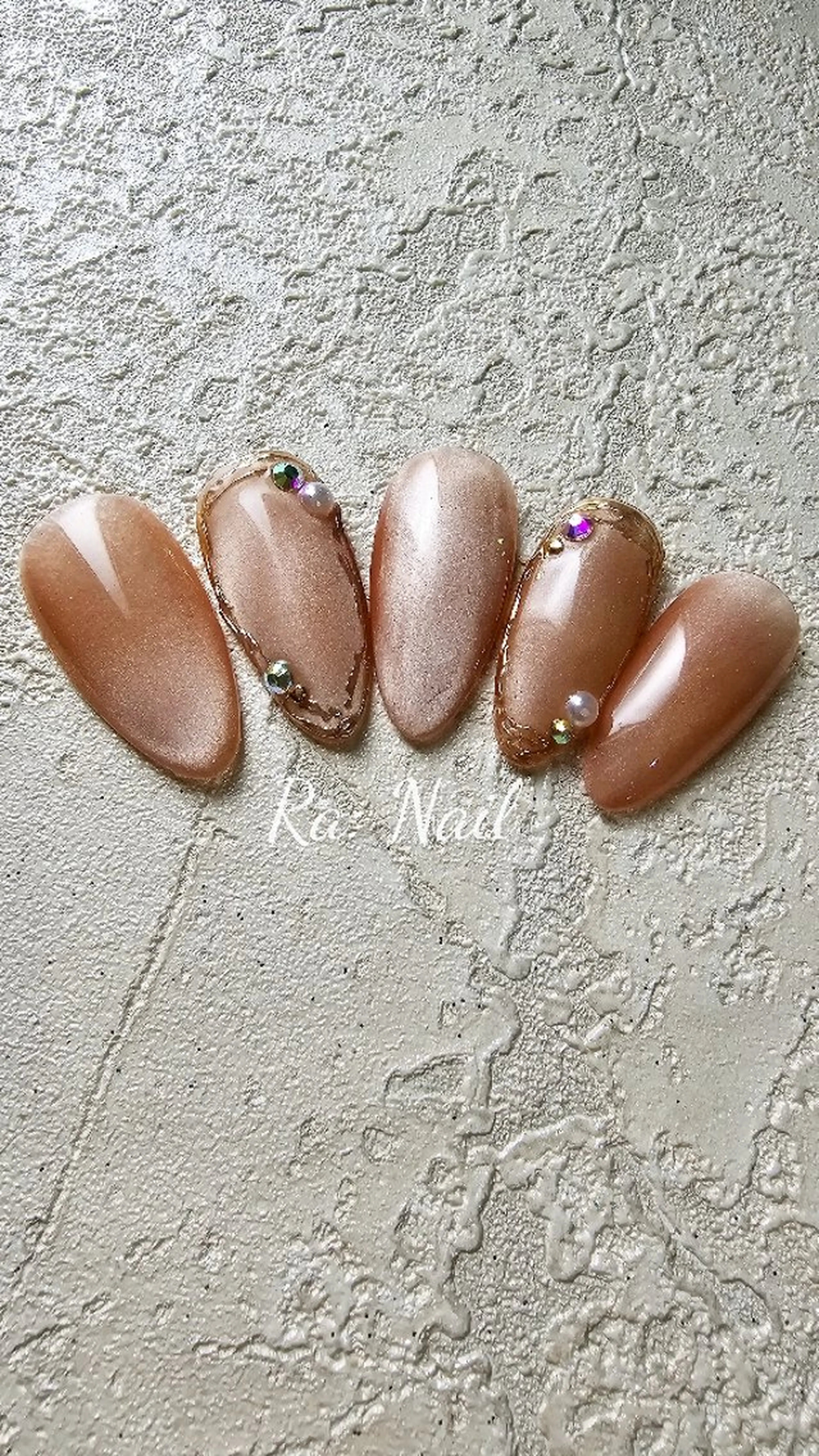 ネイル ジェルネイル マグネットネイル Ra: Nail所属・Ra: nail    西新 韓国ネイルのネイルデザイン