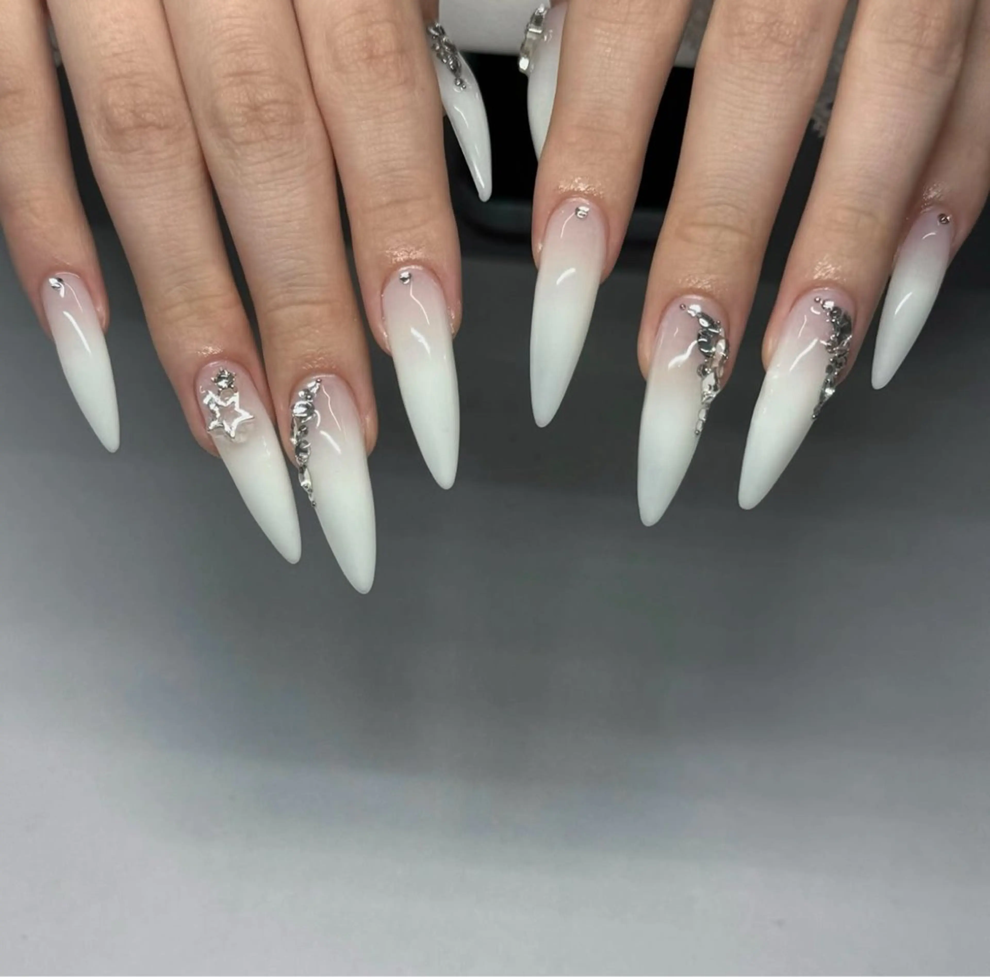 ネイル アニマル柄 オーロラネイル チークネイル フラッシュネイル ジェルネイル Lina nail所属・Luna 池袋のネイルデザイン