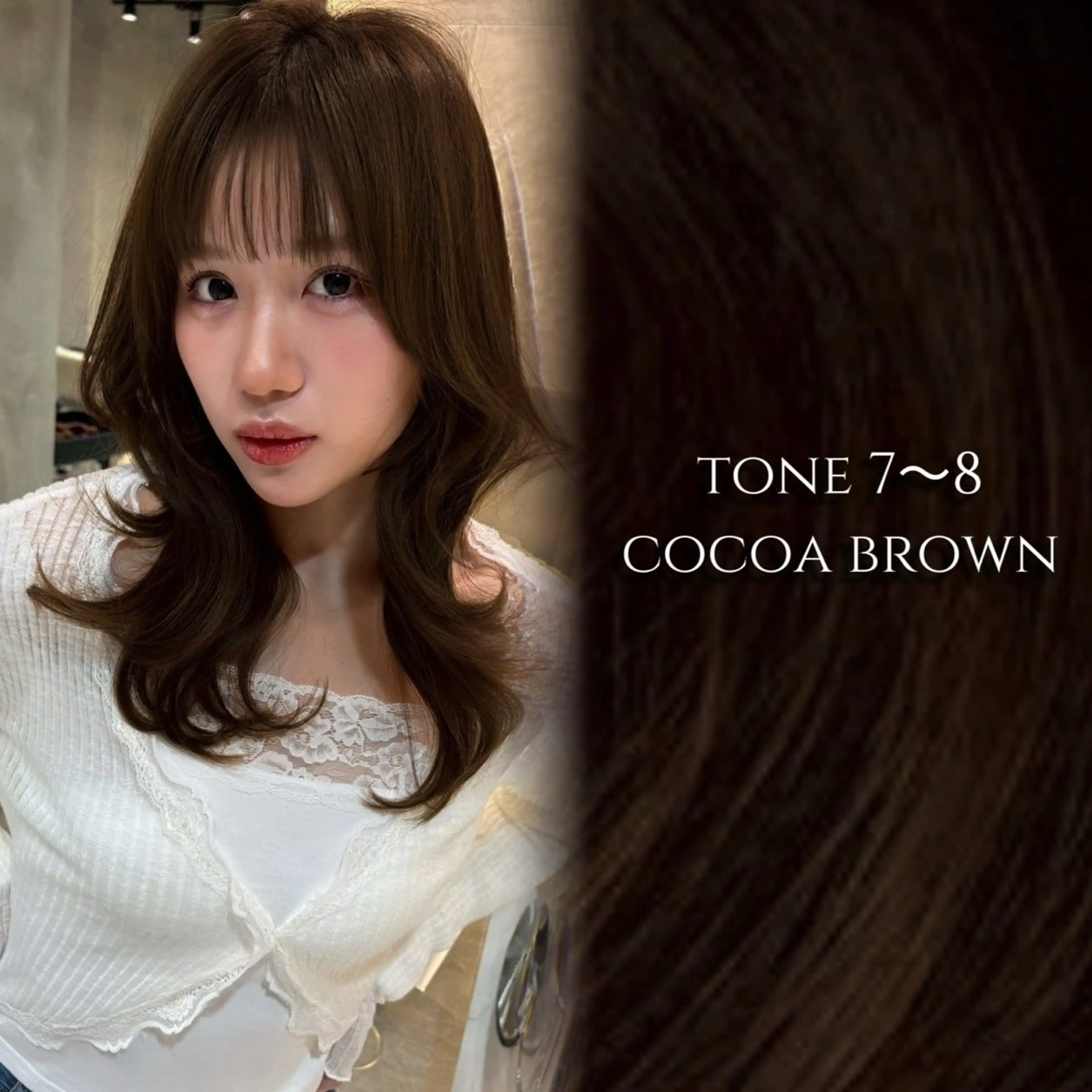 ロング カット ヘアカラー Reve by lond所属・笑　璃  🎀／韓国 ／レイヤー／縮毛矯正のヘアスタイル