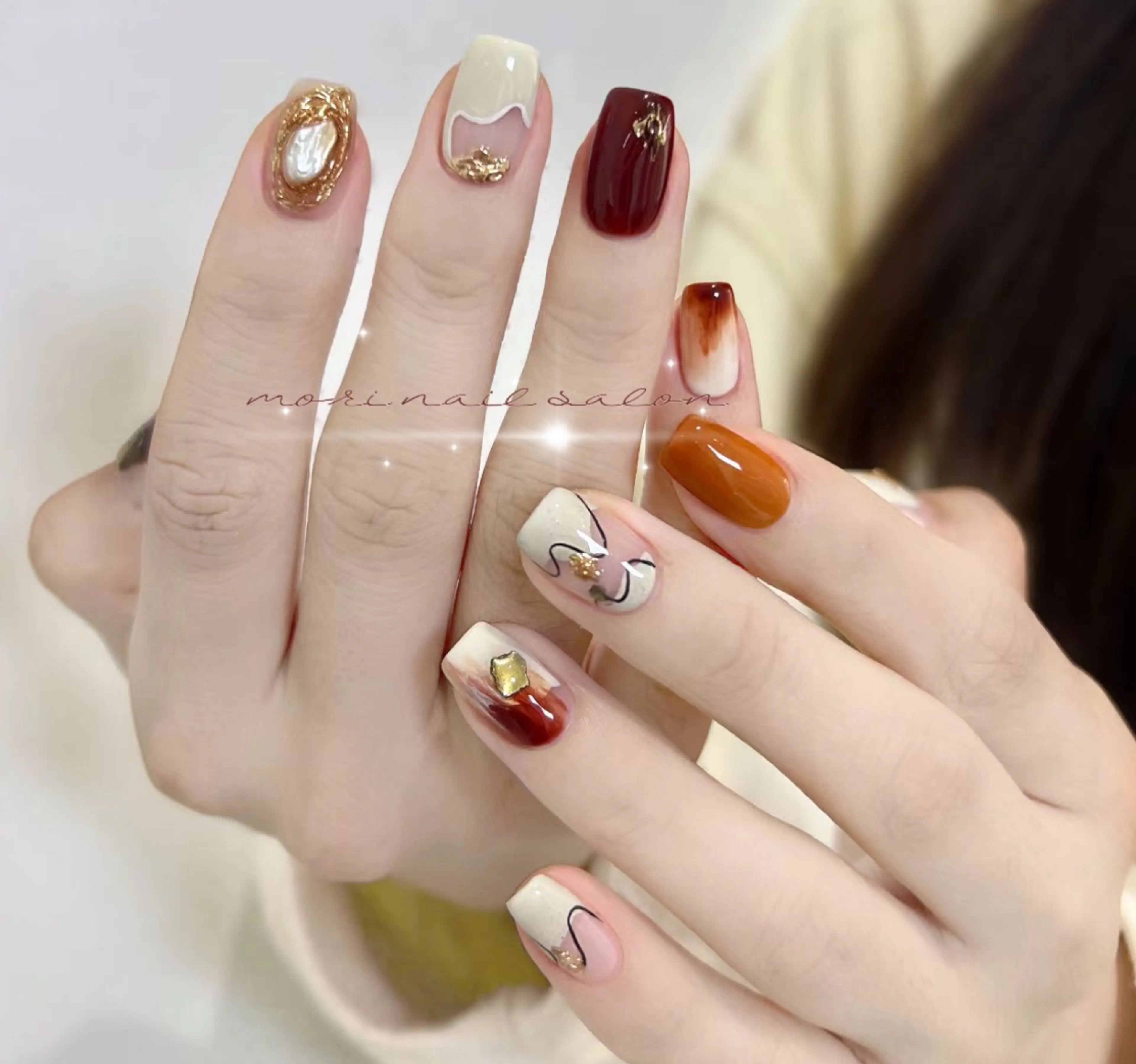 ネイル ハンドネイル 森 ネイルサロンのネイルデザイン