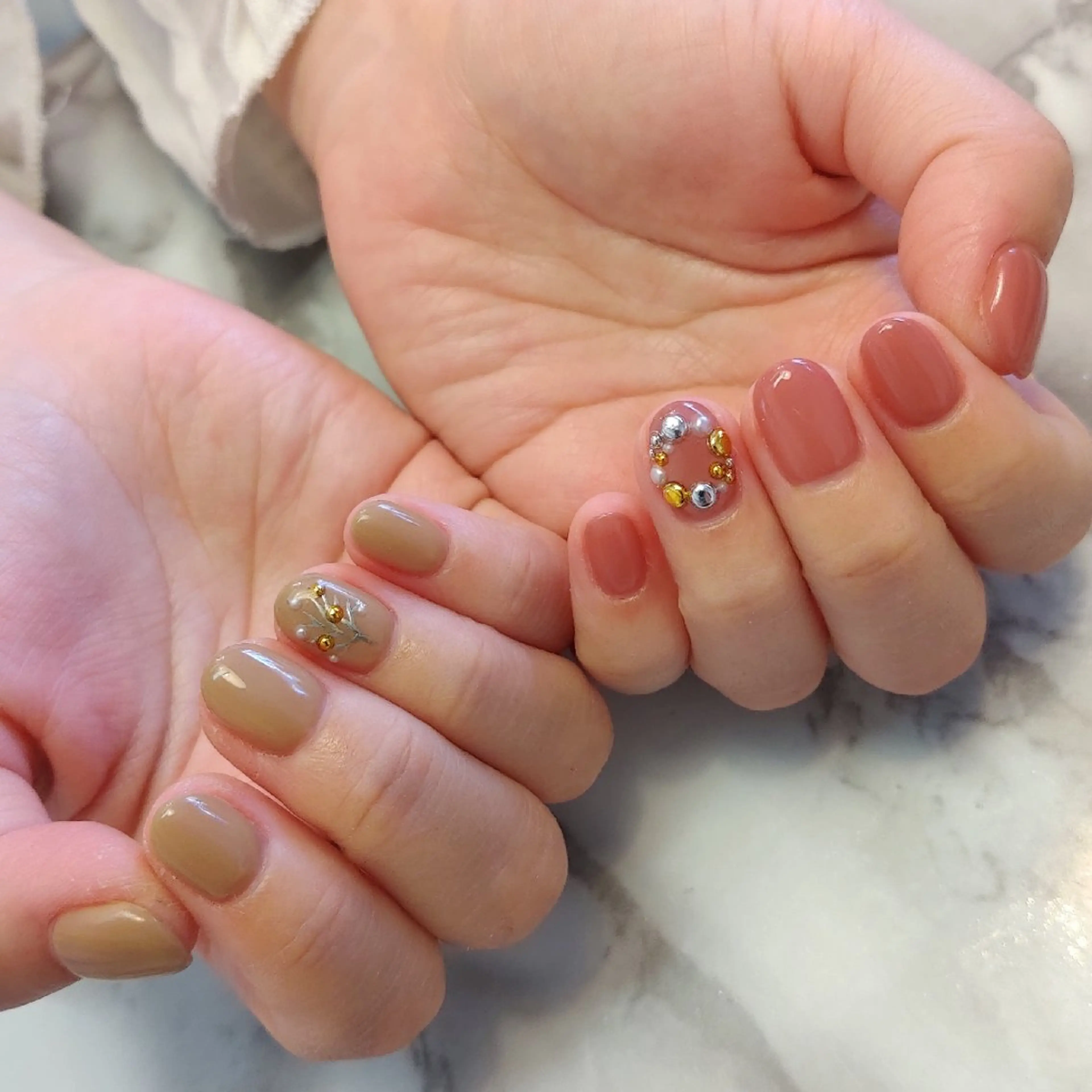 ネイル 冬ネイル クリスマス ジェヌインネイル 河内のネイルデザイン