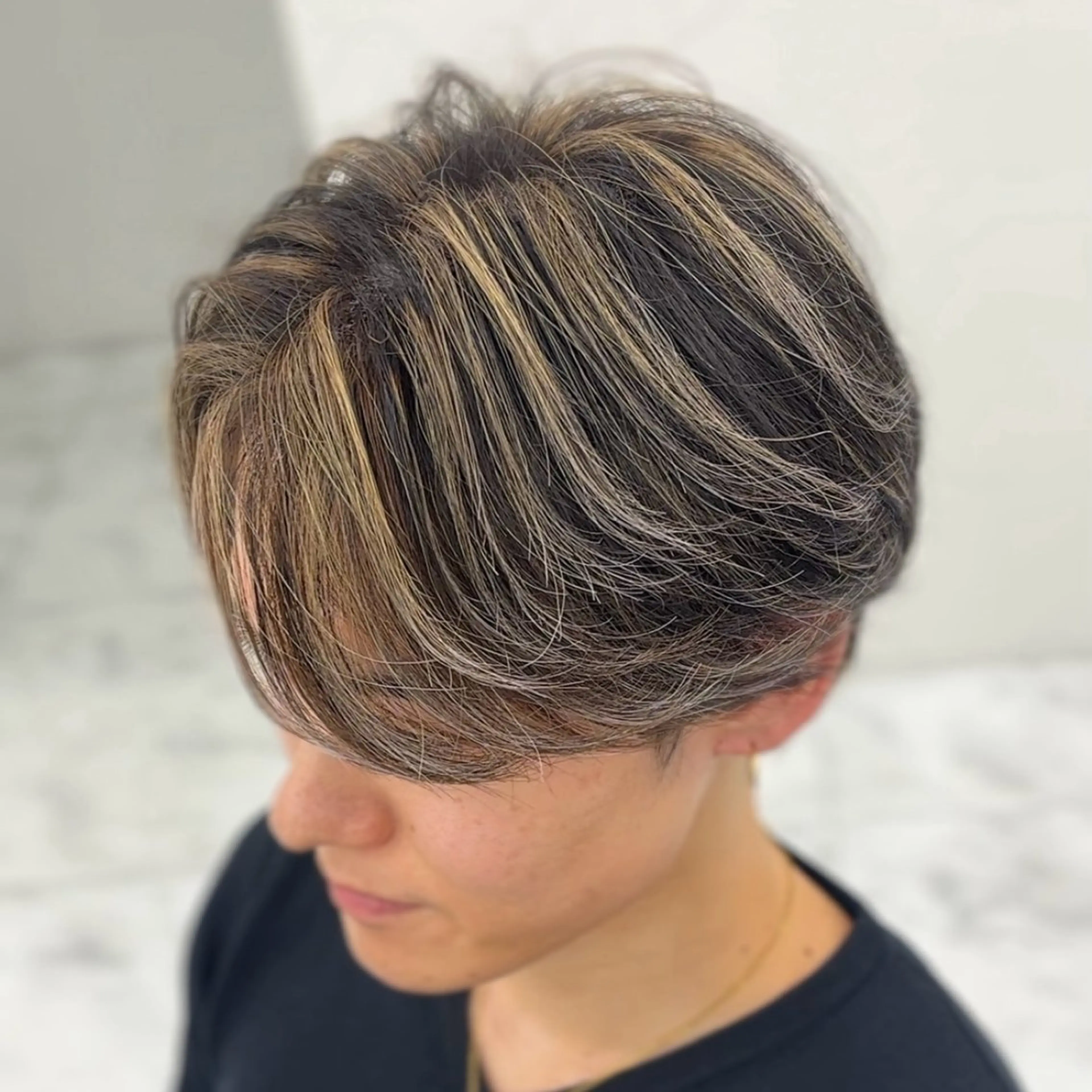 カラー メンズ カット ヘアカラー メンズ/メッシュ ‪‪/セット/aoiのヘアスタイル