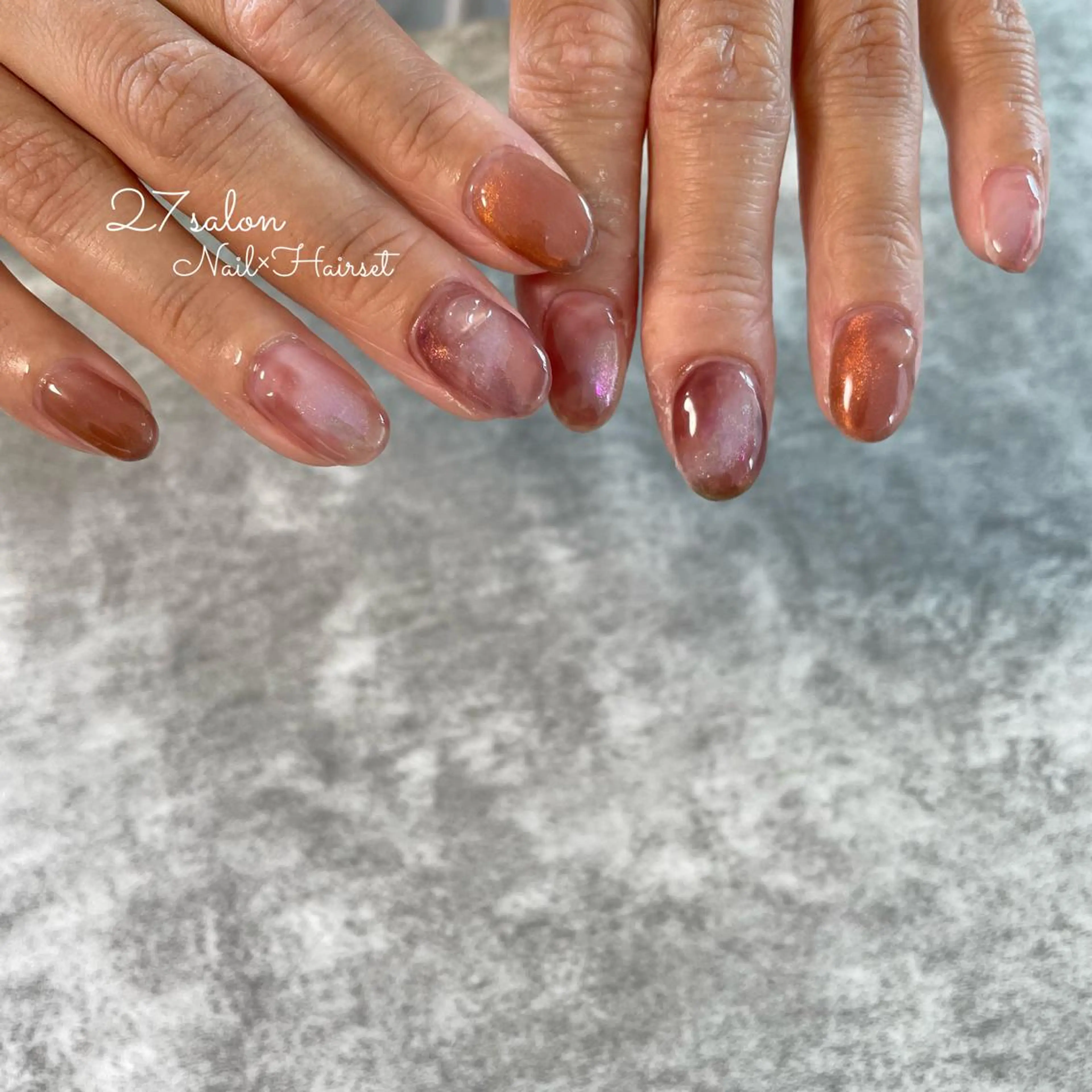 ネイル アートネイル ニュアンスネイル 27salon yuinaのネイルデザイン