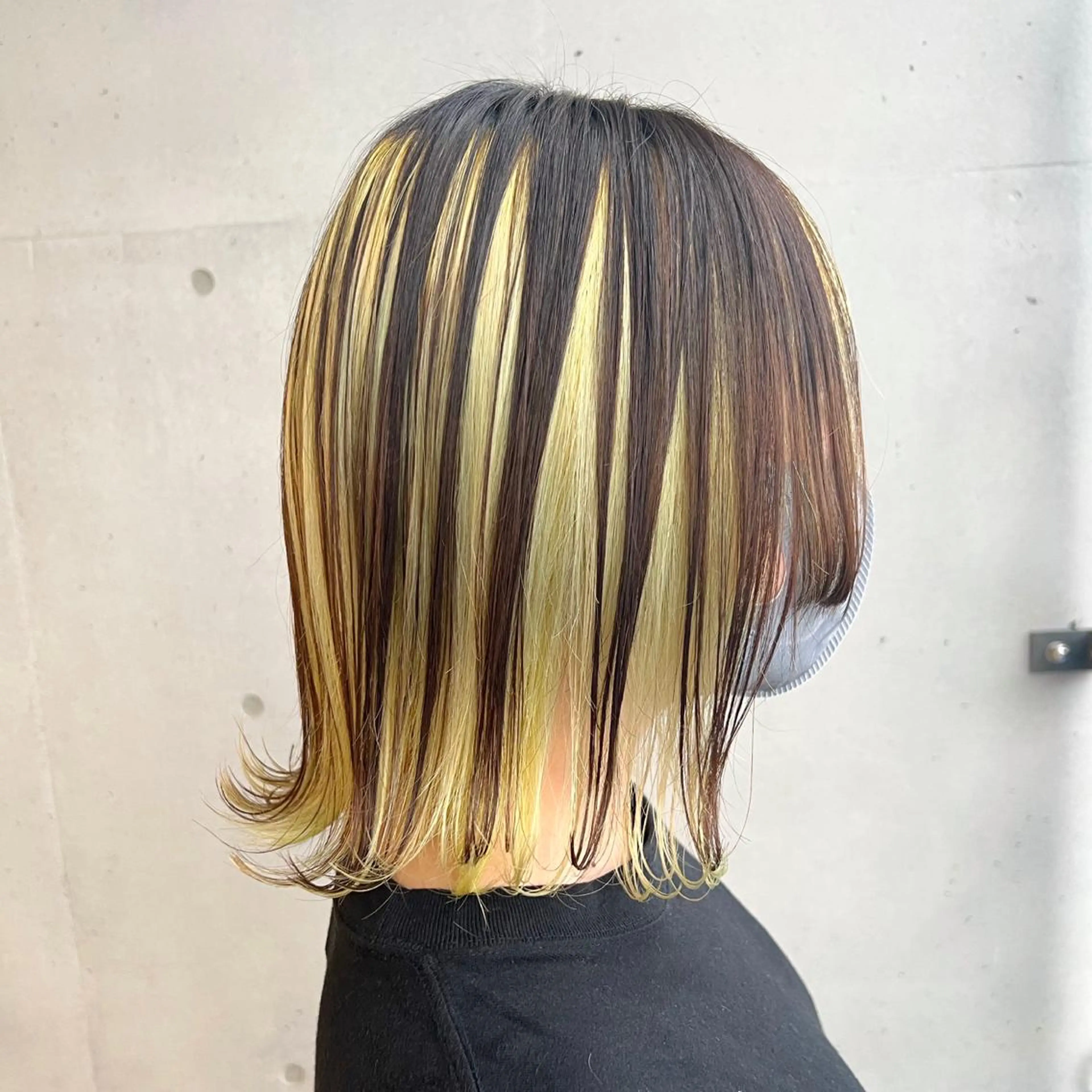 ミディアム カラー ブリーチ イエローカラー カット ヘアカラー トリートメント ヘアセット ☕️ベージュカラー 内藤光哉☕️のヘアスタイル