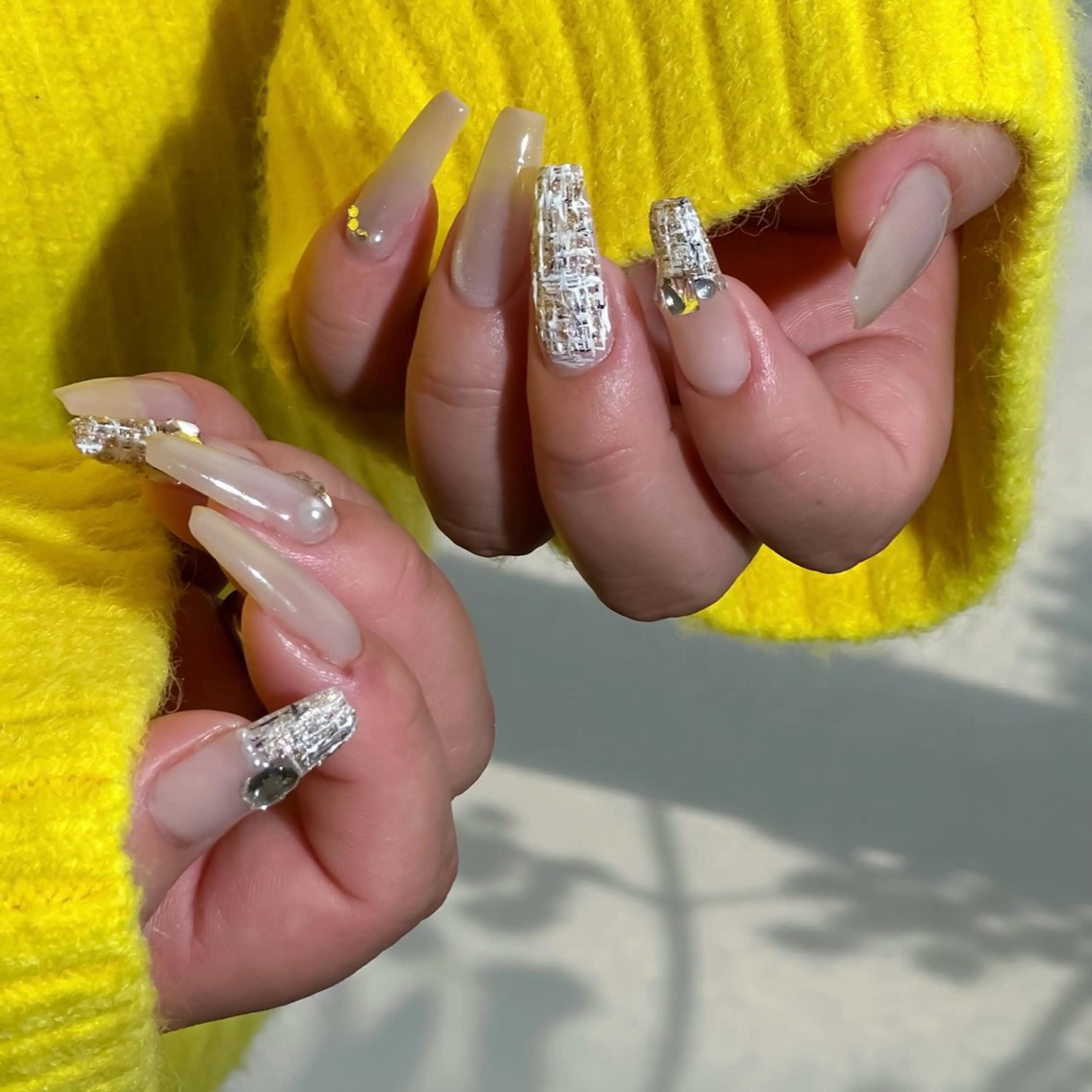 ネイル ツイードネイル Organ mayaのネイルデザイン