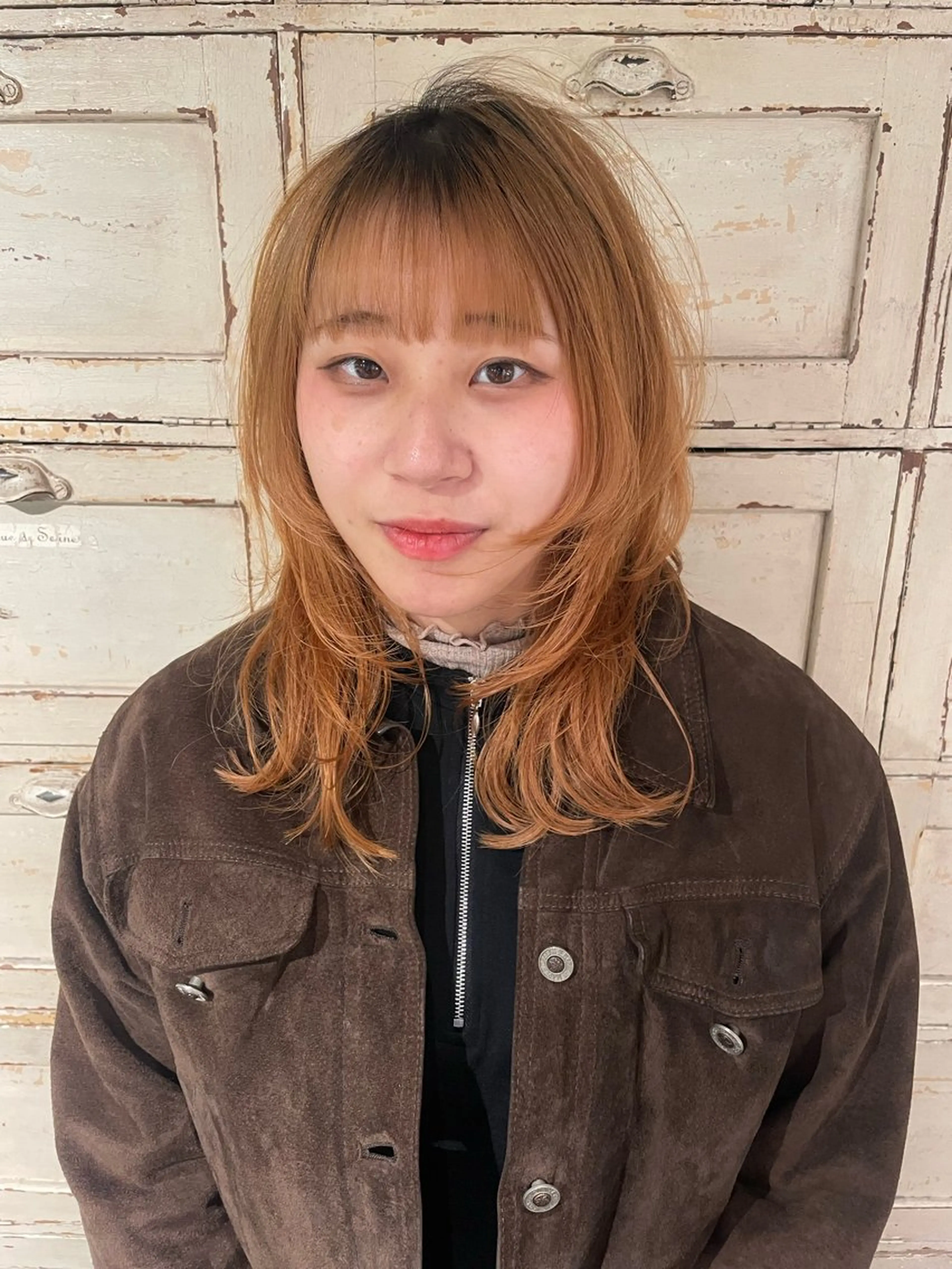 ミディアム レイヤーカット 長野 温佳のヘアスタイル