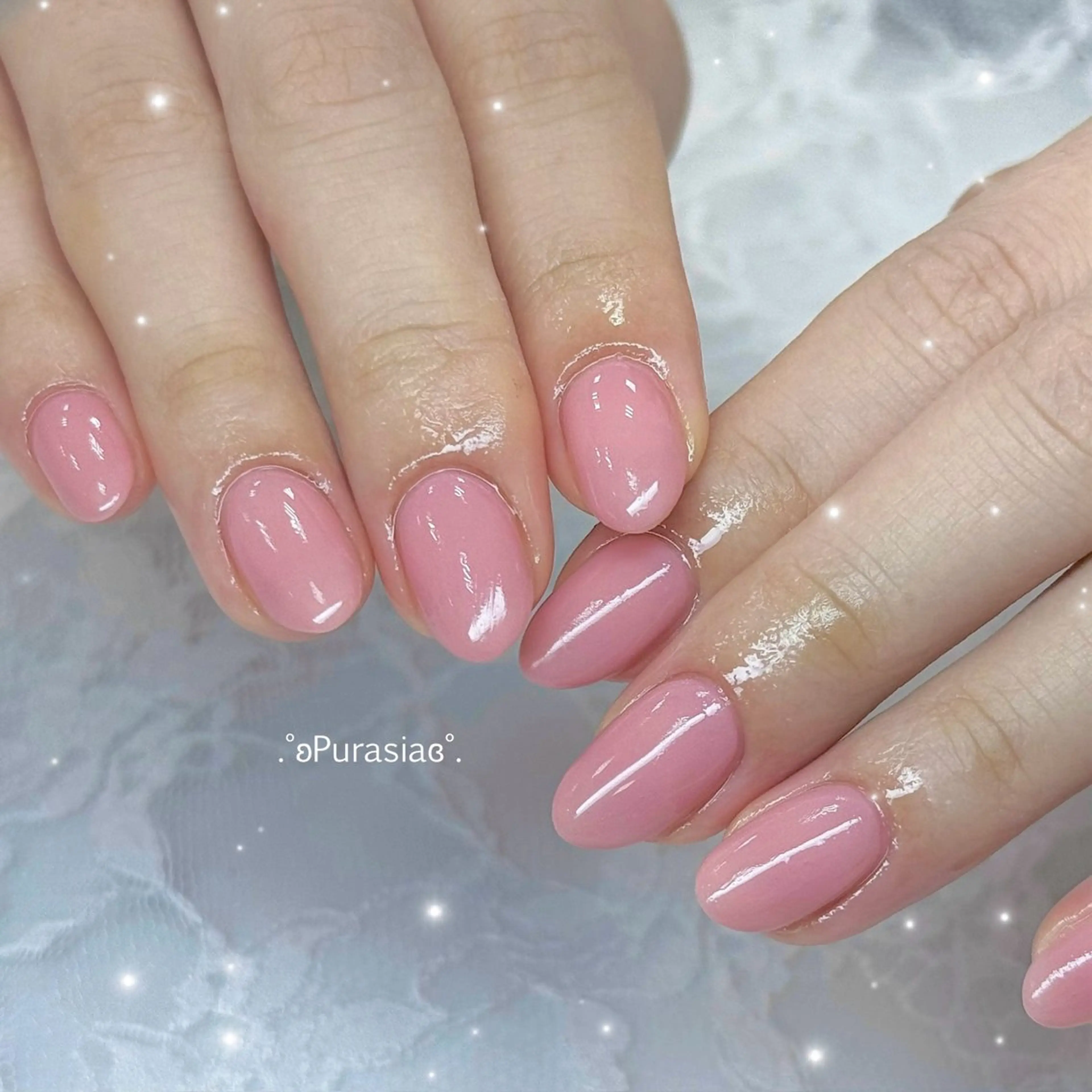 ネイル 韓国ネイル ワンカラーネイル ワンホンネイル ハンドネイル Purasia高橋✧ マグ/ワンホン/地雷のネイルデザイン