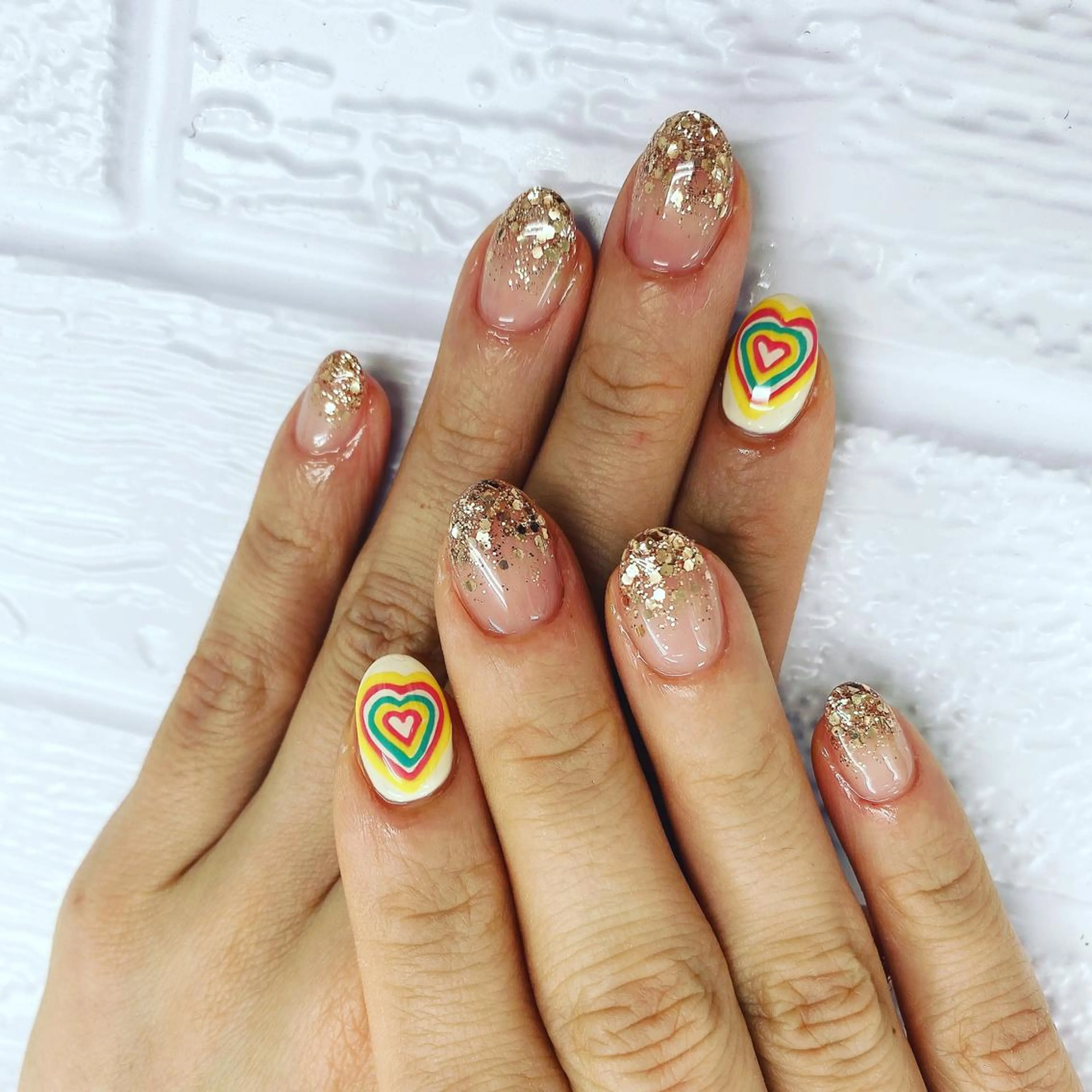 ネイル ハート ハンドネイル N._._.claw[エヌクロー]所属・N._._. clawのネイルデザイン