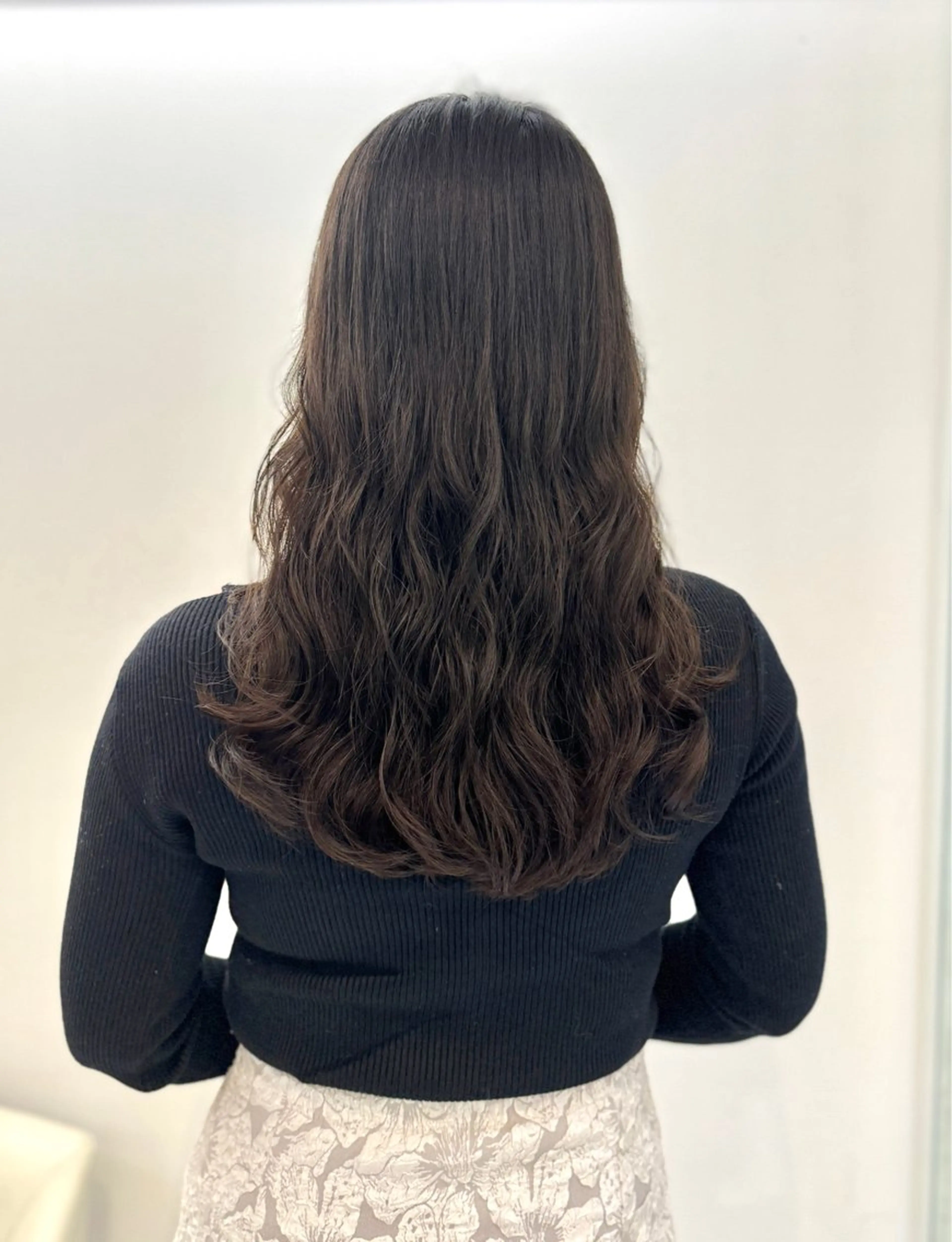 ロング パーマ デジタルパーマ/ コテ巻き風パーマのヘアスタイル
