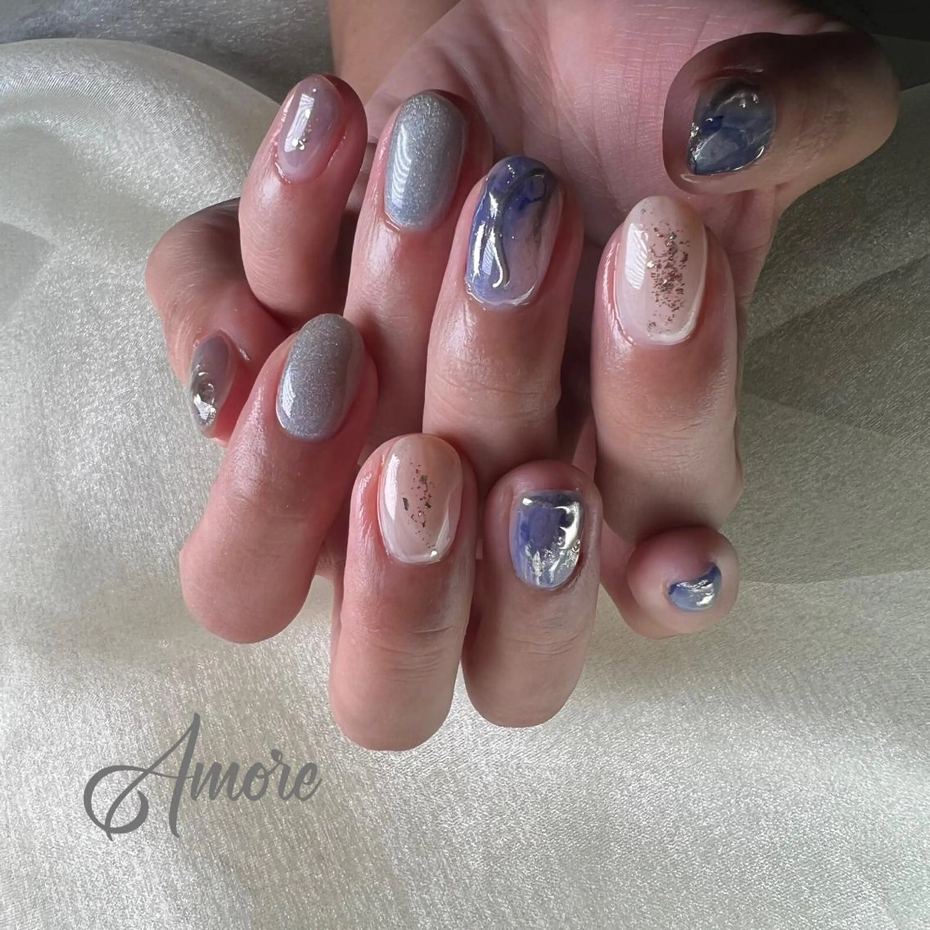 ネイル ジェルネイル 氷ネイル・うるうるネイル マグネットネイル ミラーネイル ニュアンスネイル You kyehwaのネイルデザイン