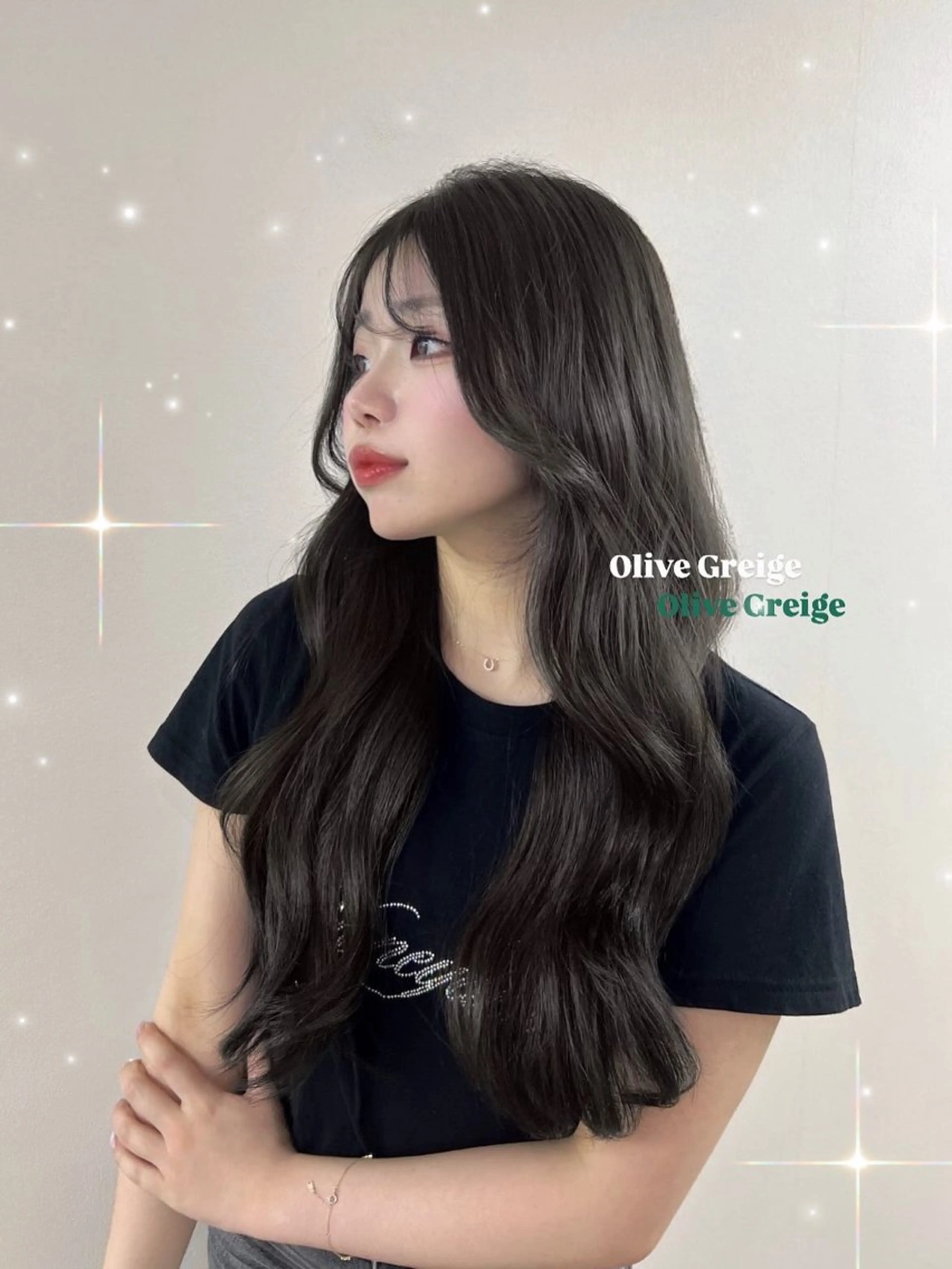 カラー ベージュカラー 透明感カラー オリーブベージュ カット ヘアカラー YAMADA KOKOROのヘアスタイル