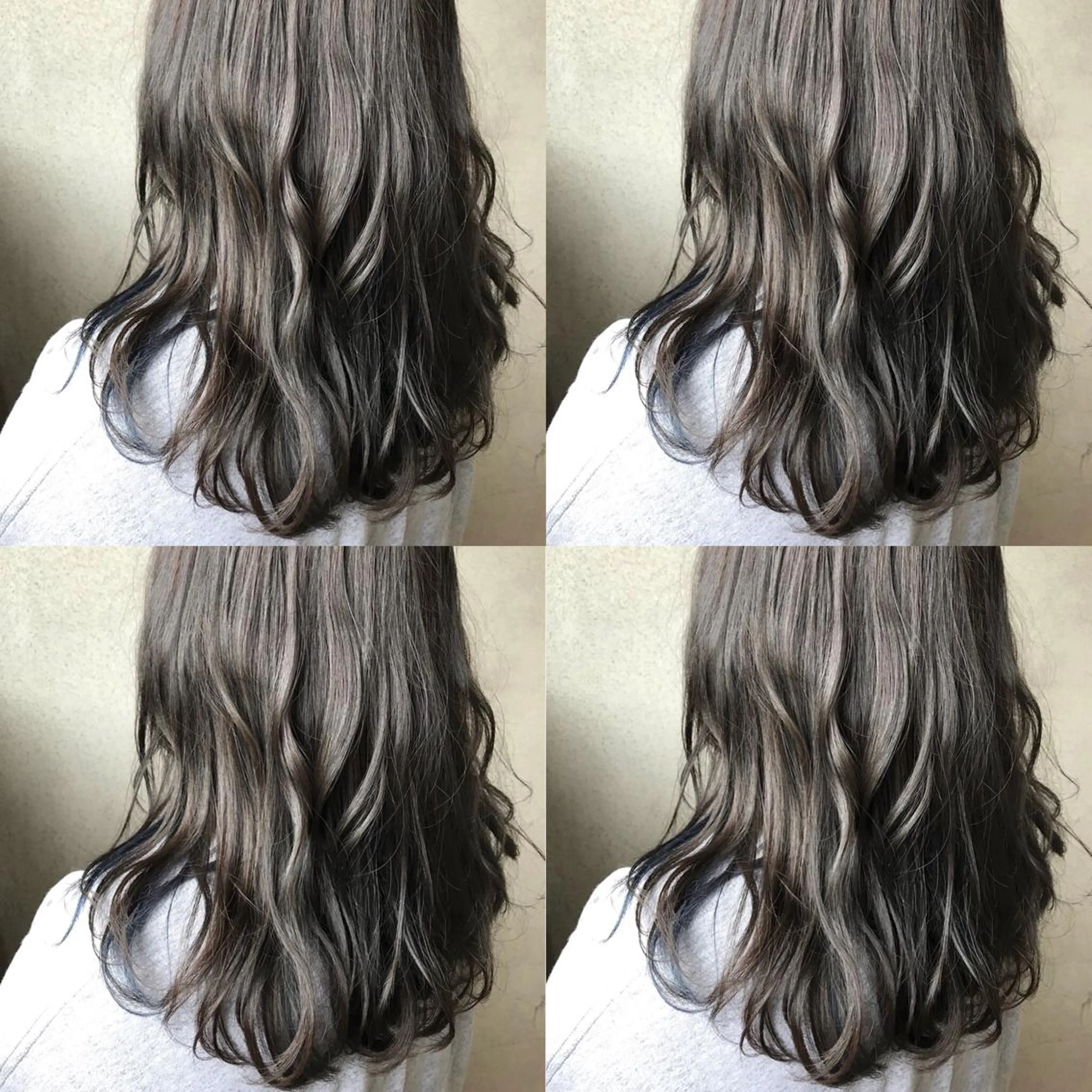 セミロング カラー ブルーカラー インナーカラー SALOWIN所属・小栗 麻衣のヘアスタイル