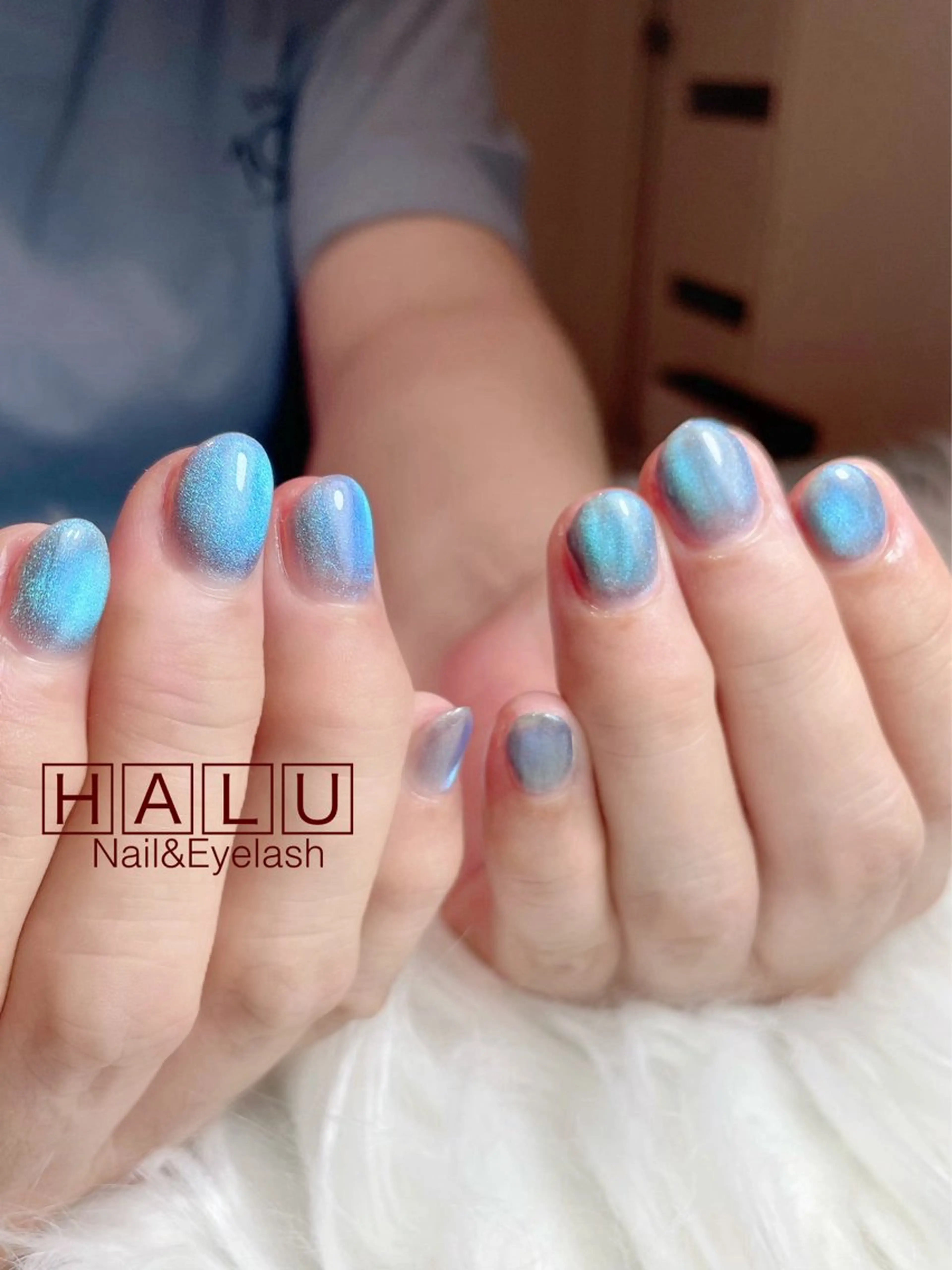 ネイル ブルー HALU ハルのネイルデザイン