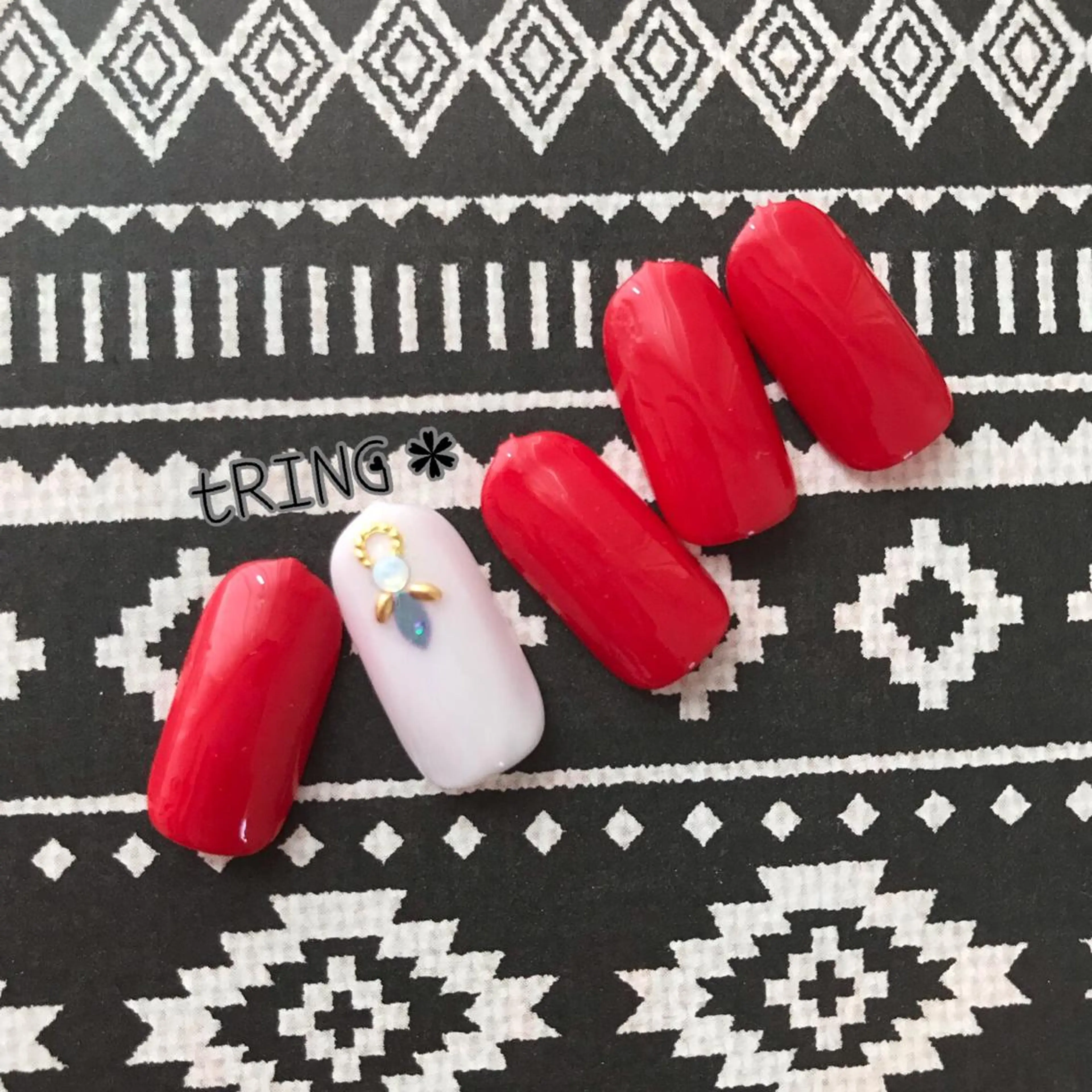 ネイル ハンドネイル tRING＊ しいの木台のネイルデザイン