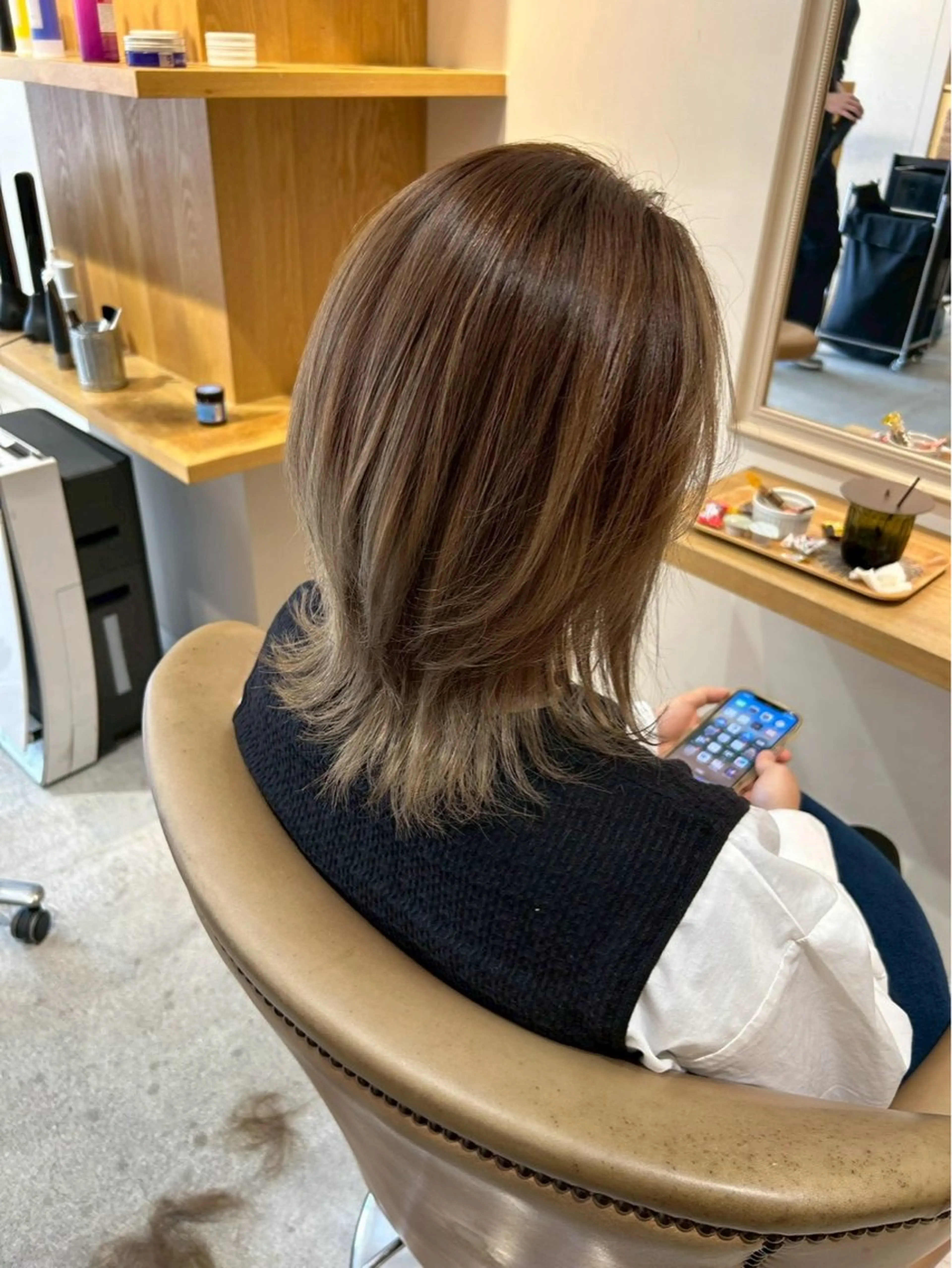 ミディアム カット ヘアカラー 🎀 Honoka🎀のヘアスタイル