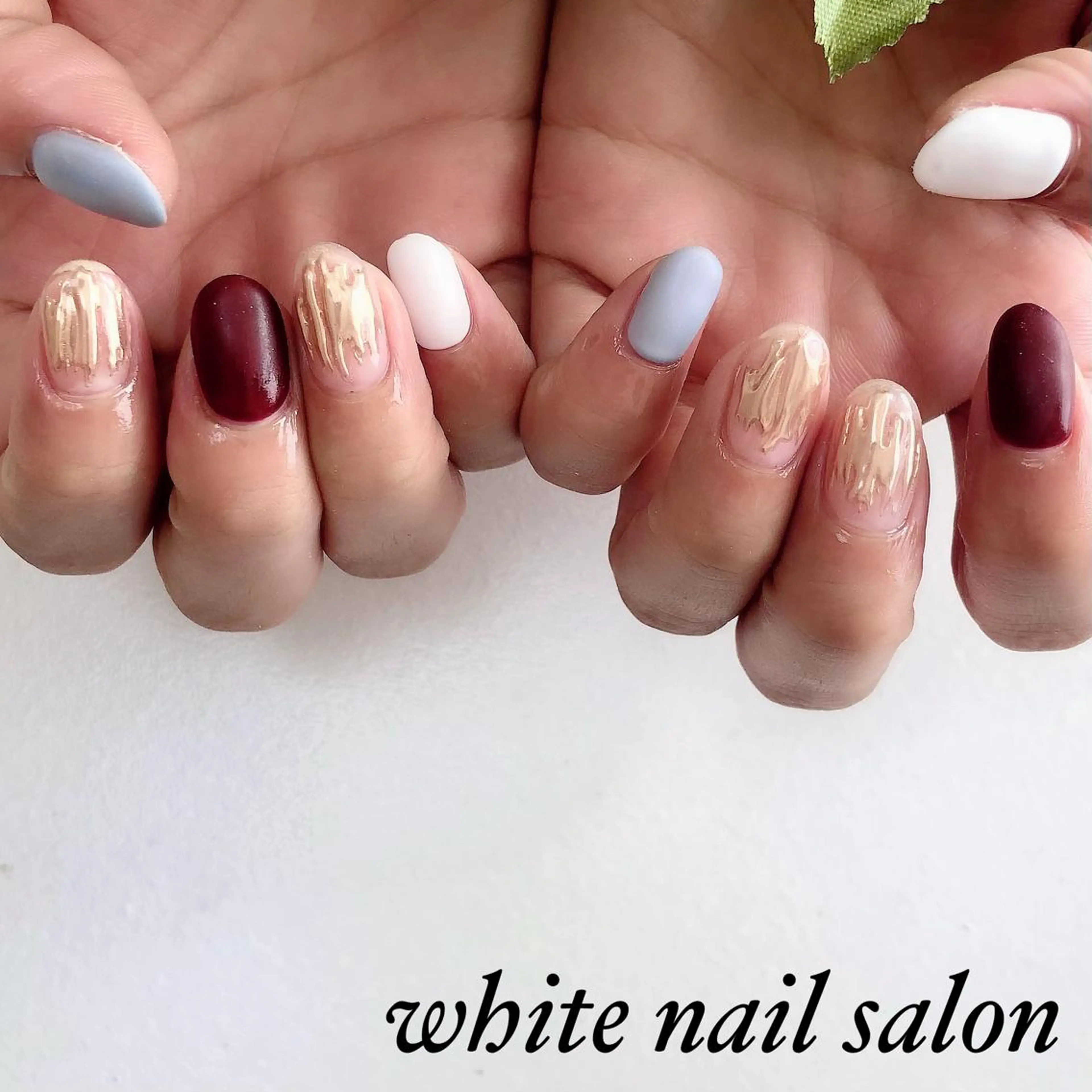 ネイル ジェルネイル ハードジェル 持ち込み ソフトジェル ハンドネイル white nail salonのネイルデザイン