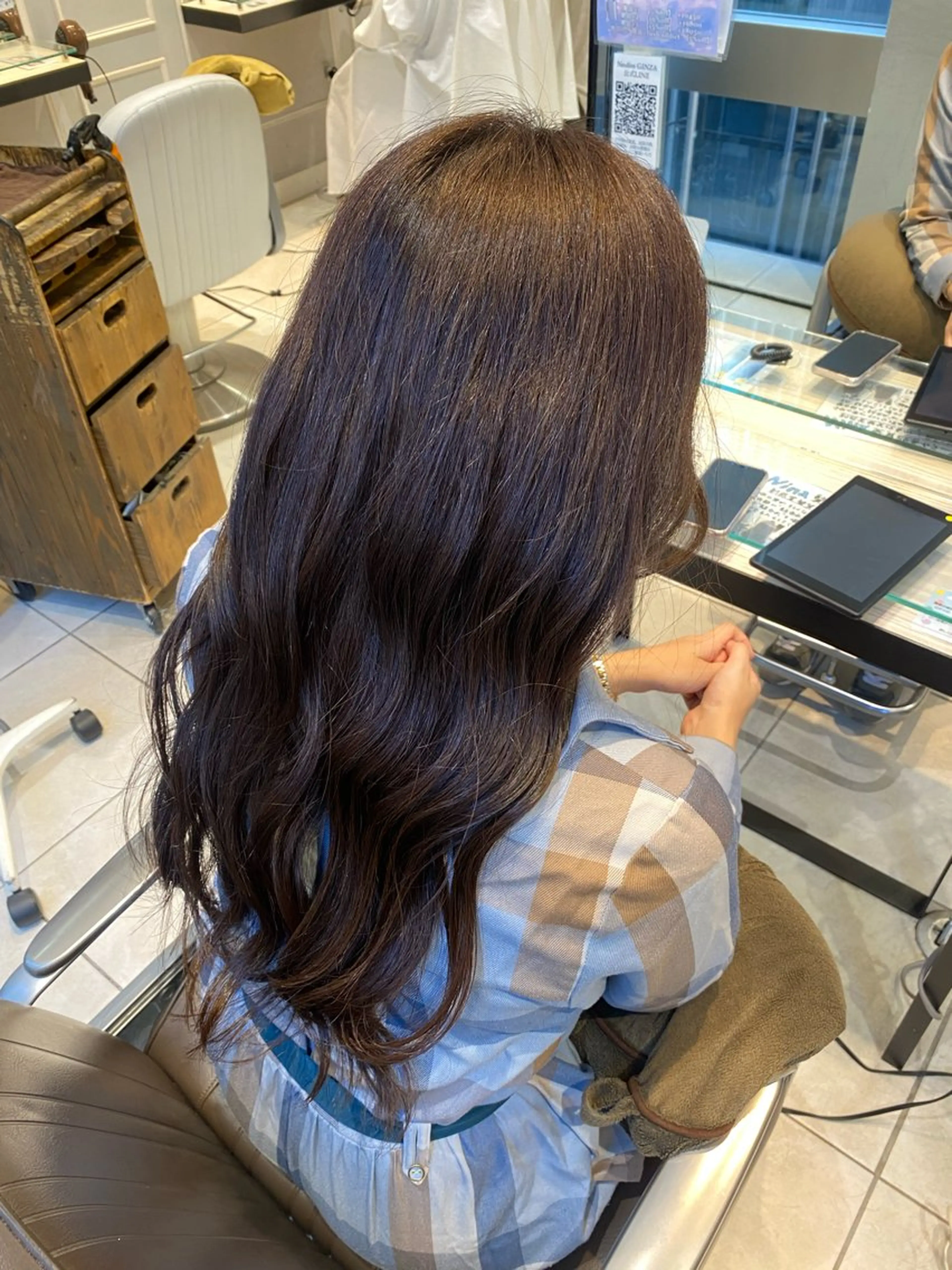 ロング カット ヘアカラー トリートメント 韓国ヘア🍒渡辺 咲🍒のヘアスタイル