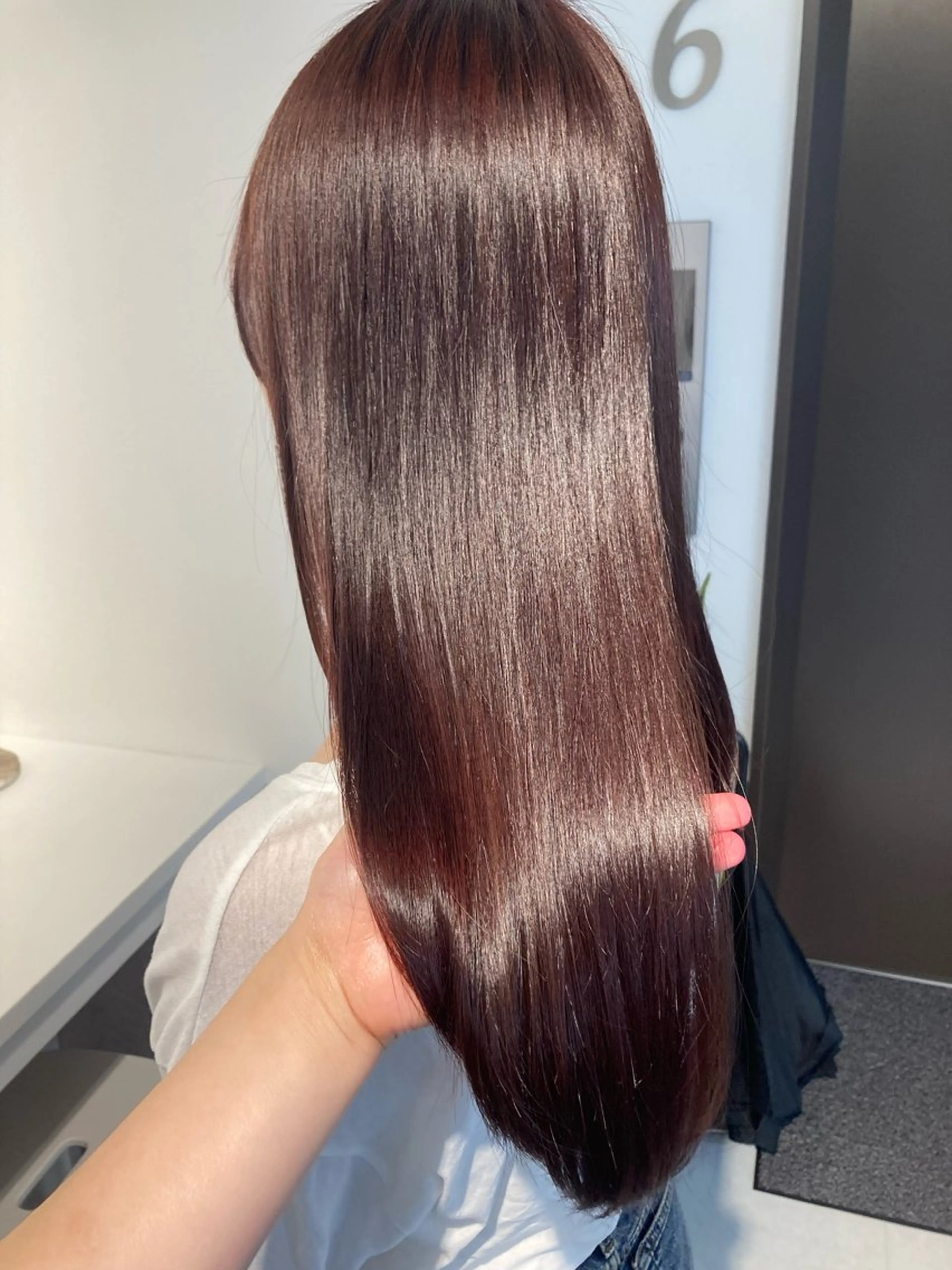 ロング カット ヘアカラー トリートメント ✨色持ちの良い艶 カラー✨蟹江真世のヘアスタイル