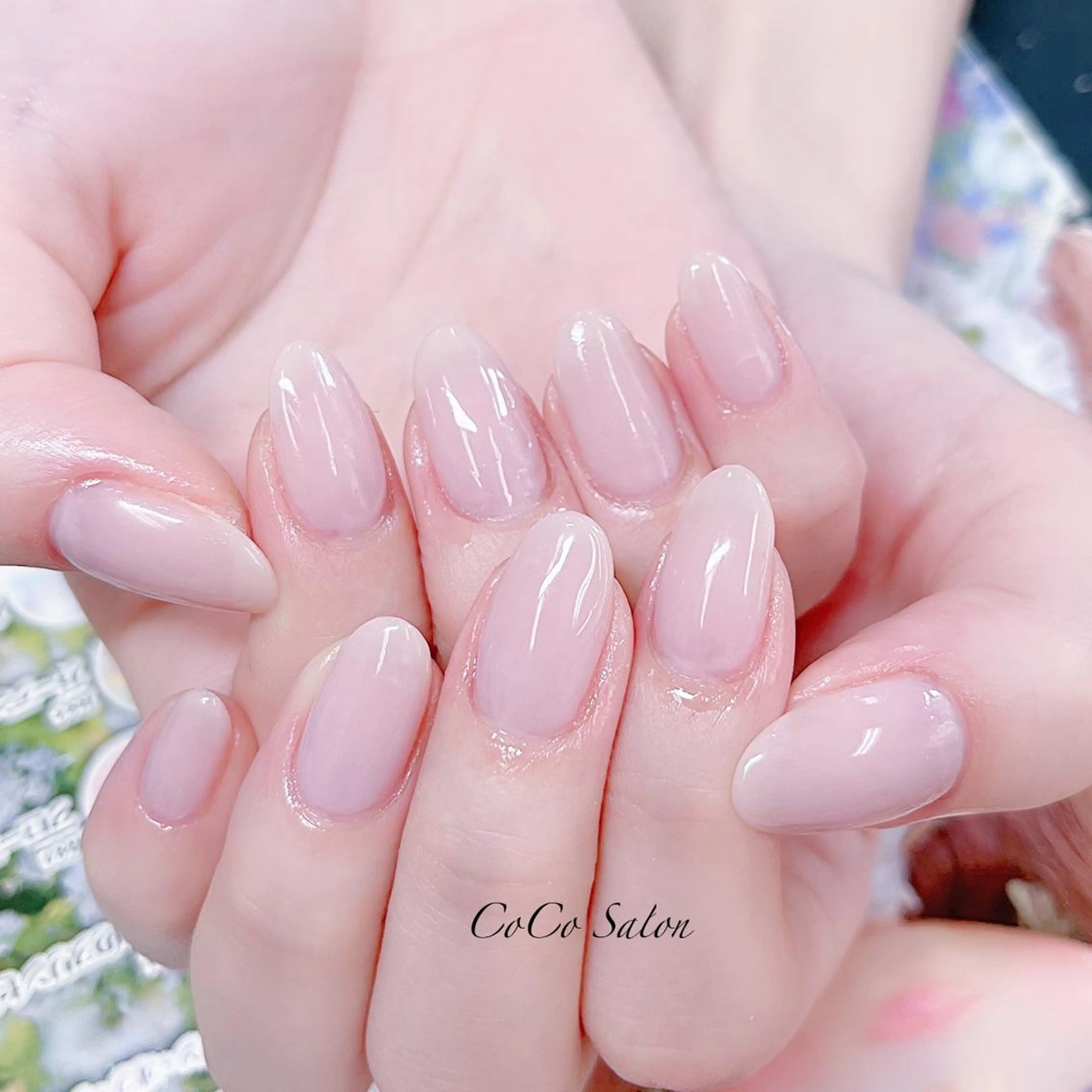 ネイル 長さ出し ジェルネイル オフィスネイル ワンカラーネイル パラジェル ハンドネイル CoCoSalon ネイル/まつ毛予約のネイルデザイン