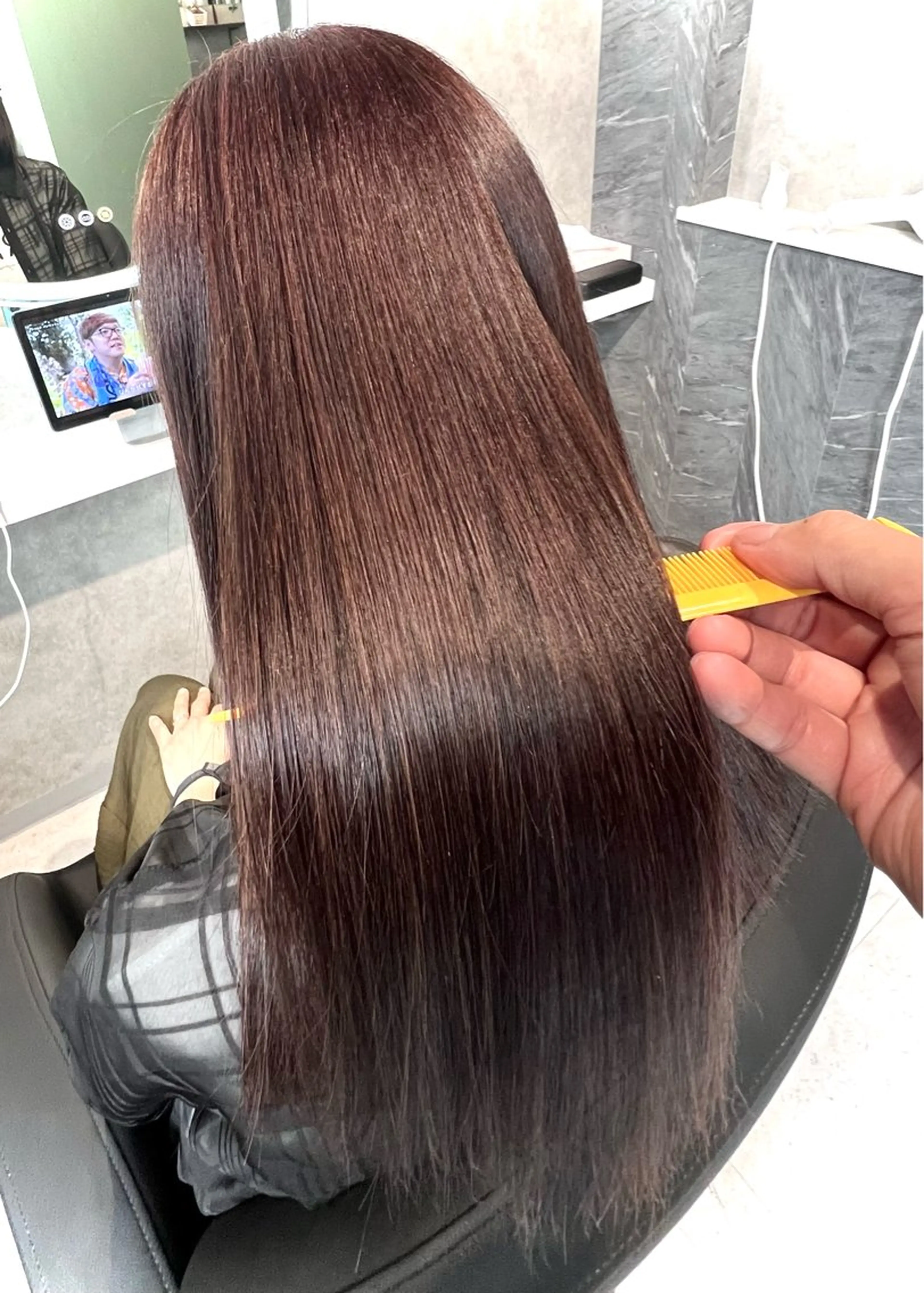 ミディアム カラー 髪質改善 縮毛矯正 酸性ストレート ヘアカラー トリートメント 髪質改善SALON MIST＋所属・阪神尼崎駅徒歩2分 半個室サロン　小田稔のヘアスタイル