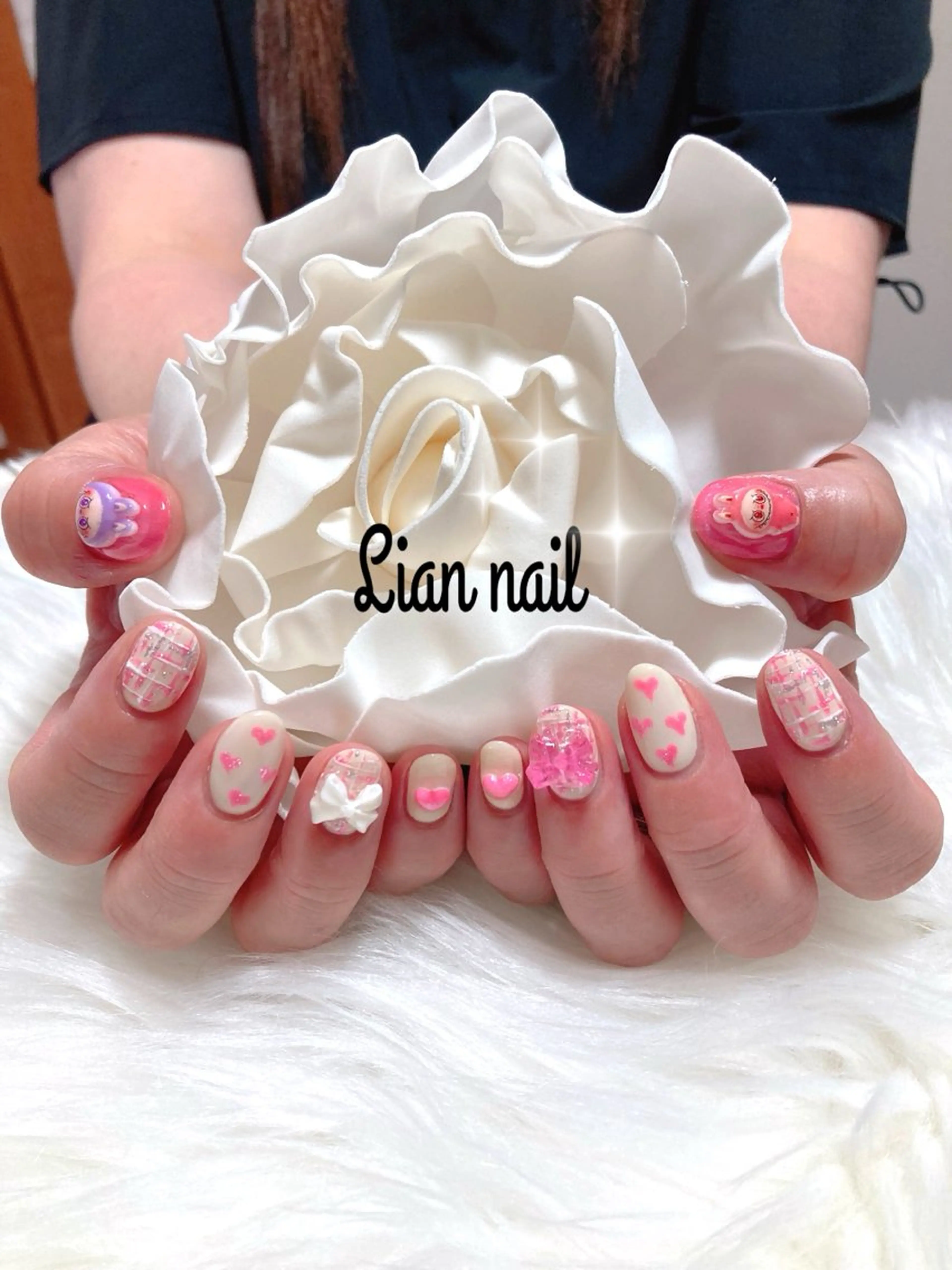 ネイル ハート Lianネイル 寛子Lianのネイルデザイン
